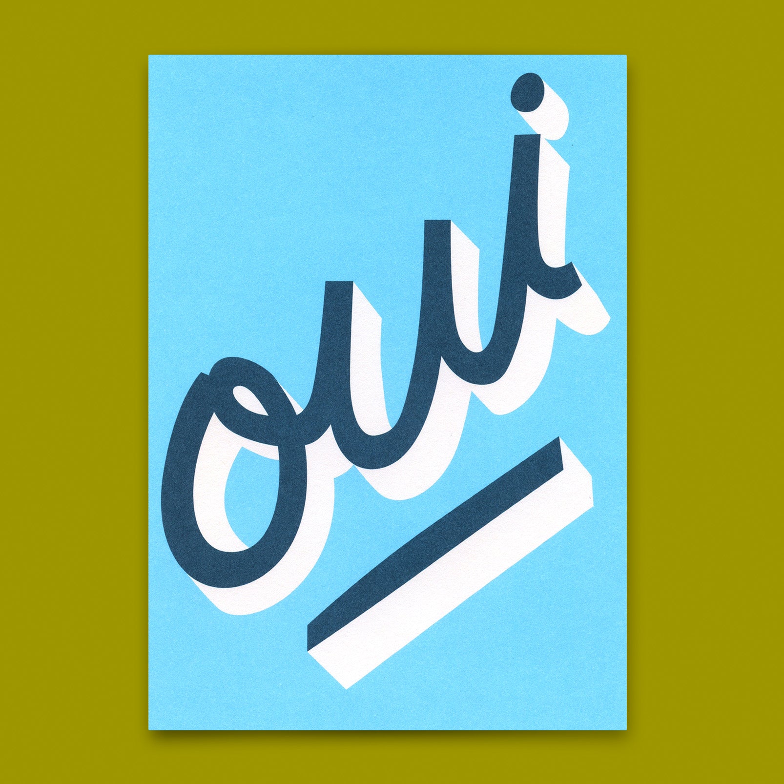 Postkarte "Oui" | Schöne Karte für jeden Anlass