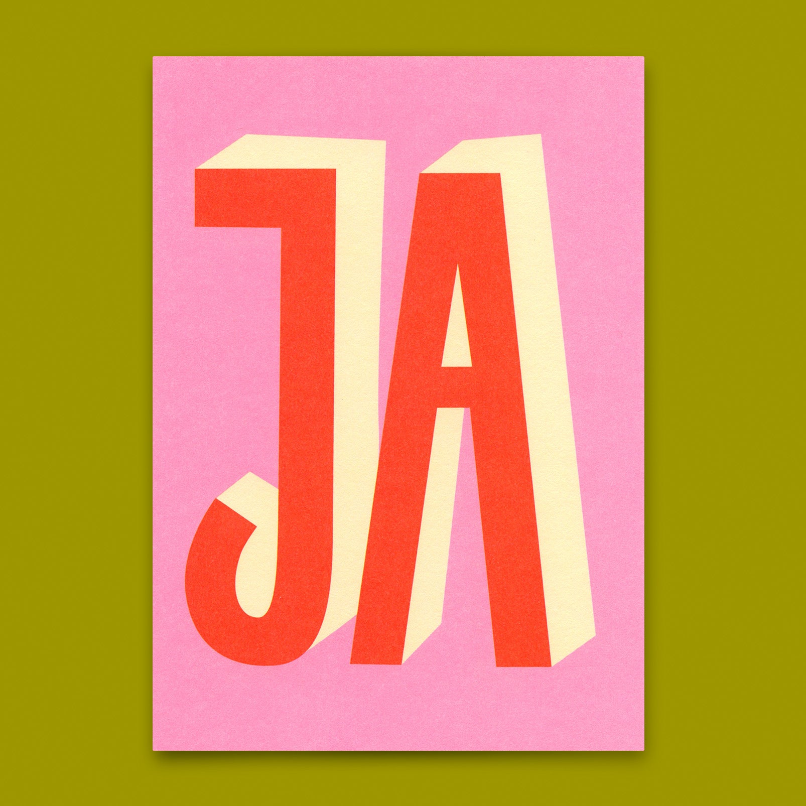 Postkarte "JA" | Coole Karte für jeden Anlass