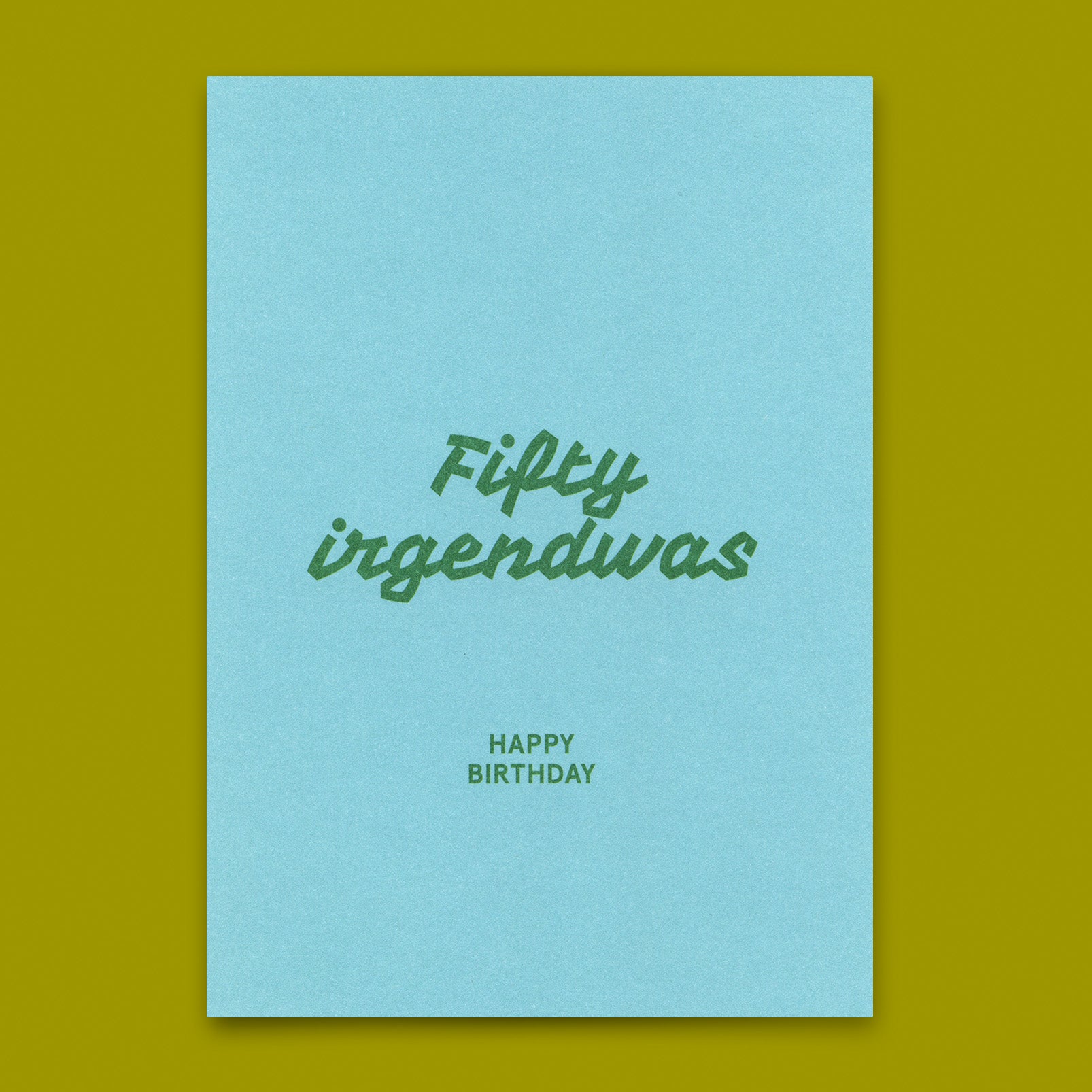 Postkarte "Fifty irgendwas" | Lustige Karte zum Geburtstag