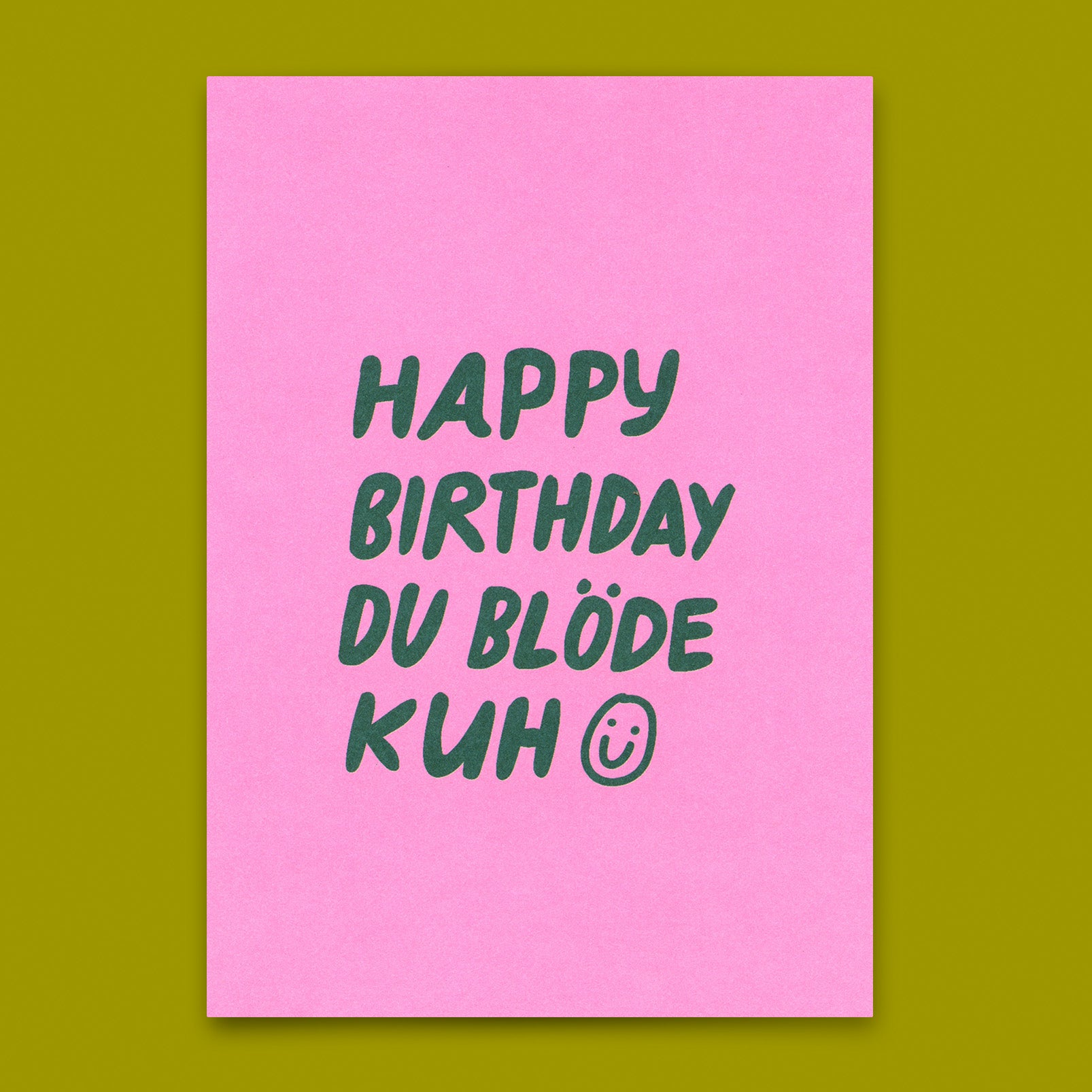 Postkarte "Happy Birthday du blöde Kuh" | Lustige Karte zum Geburtstag