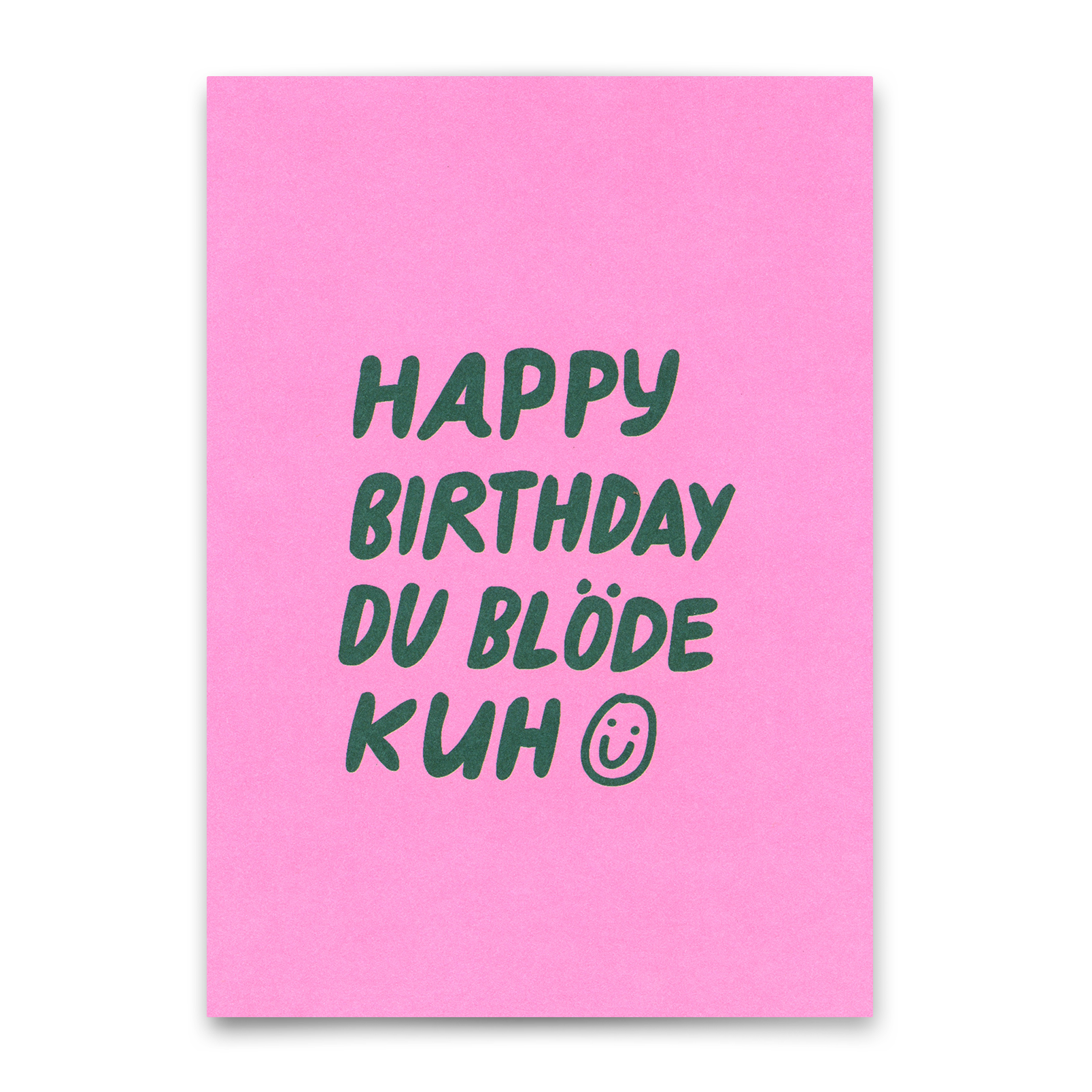 Postkarte "Happy Birthday du blöde Kuh" | Lustige Karte zum Geburtstag