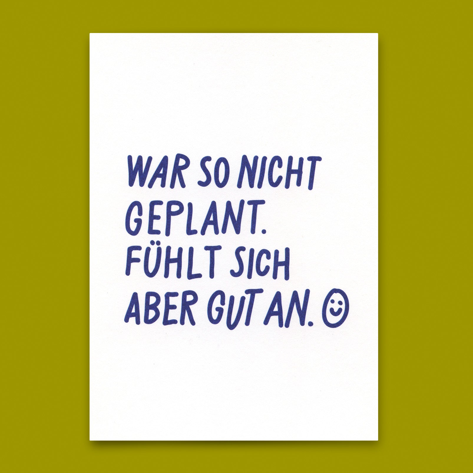Postkarte "Fühlt sich aber gut an" | Besondere Karte mit Spruch
