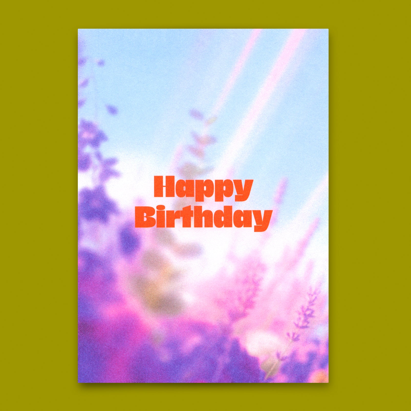 Postkarte "Happy Birthday Blumenwiese" | Besondere Karte zum Geburtstag