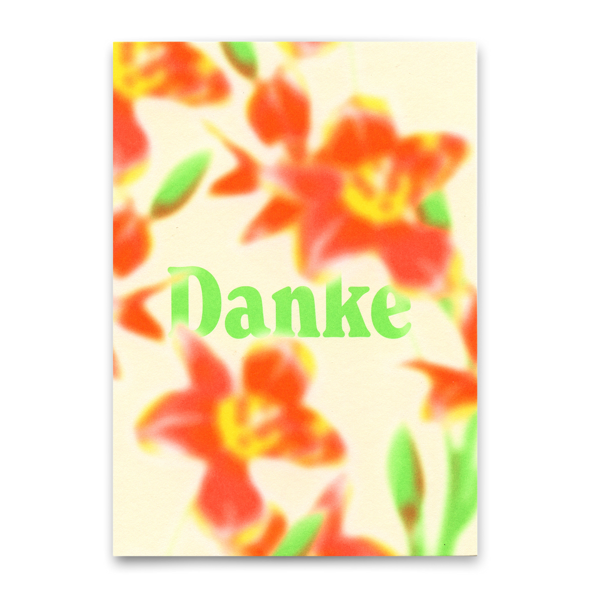 Postkarte "Danke Blurred Flower" | Besondere Karte zum Dankesagen