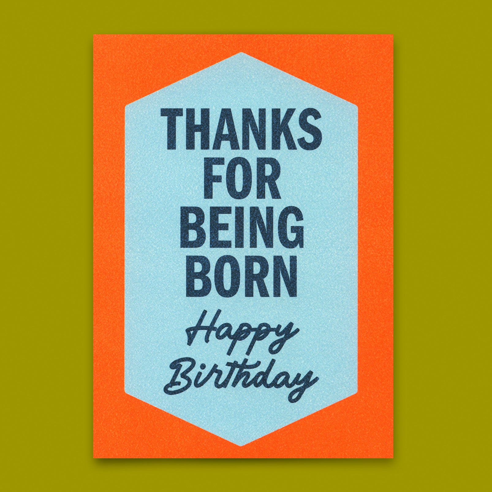 Postkarte "Thanks for being born Retro" | Lustige Karte zum Geburtstag
