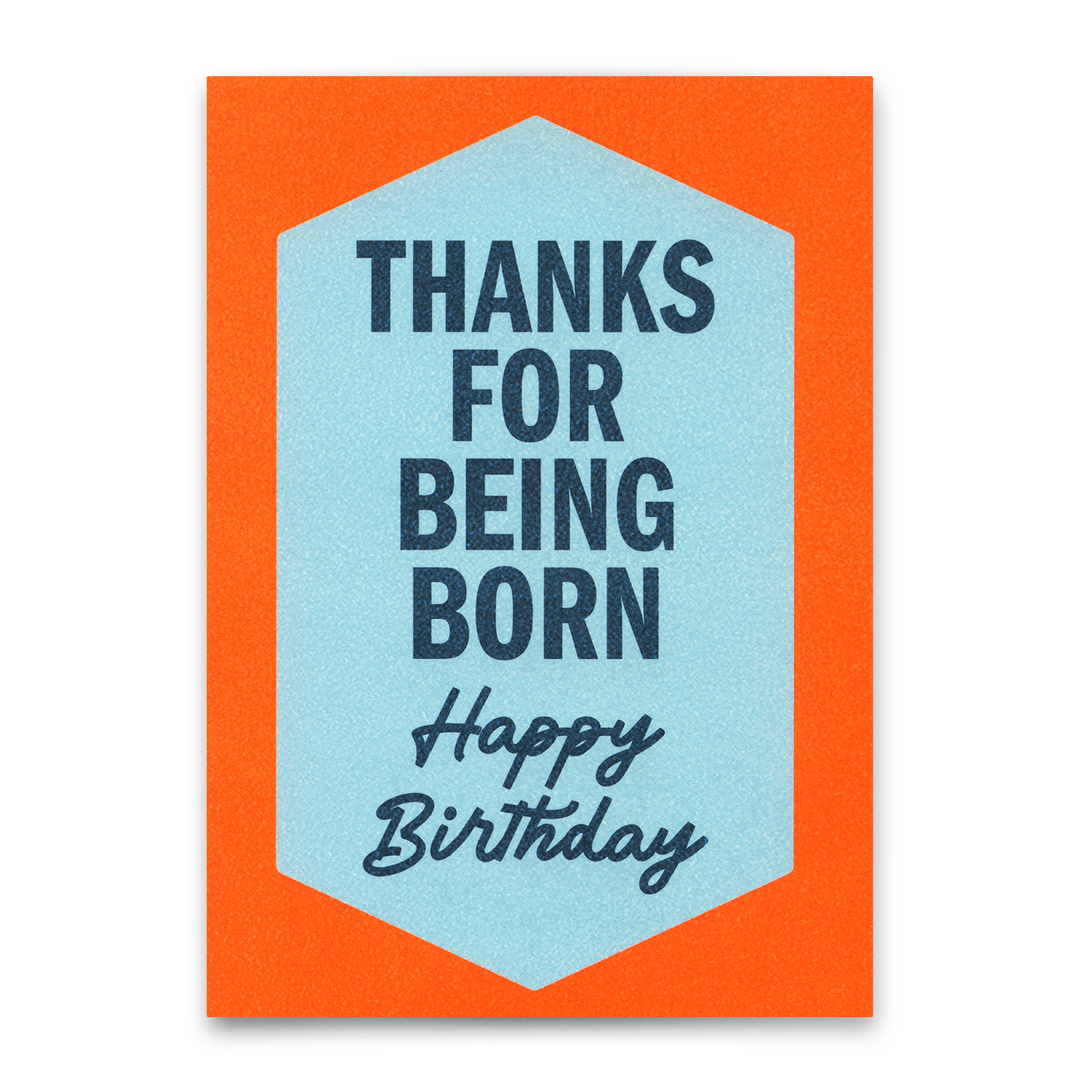 Postkarte "Thanks for being born Retro" | Lustige Karte zum Geburtstag