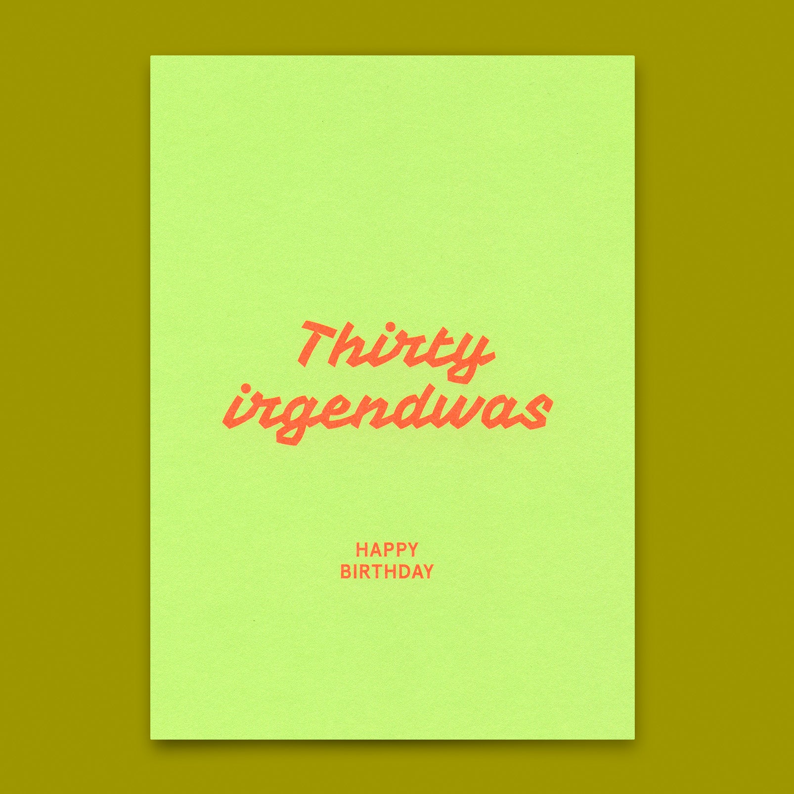Postkarte "Thirty irgendwas" | Lustige Karte zum Geburtstag