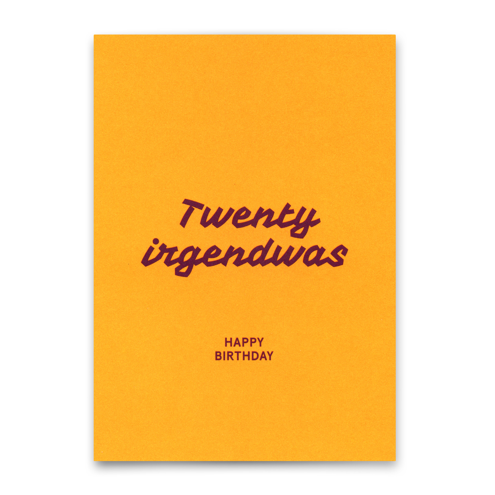 Postkarte "Twenty irgendwas" | Lustige Karte zum Geburtstag