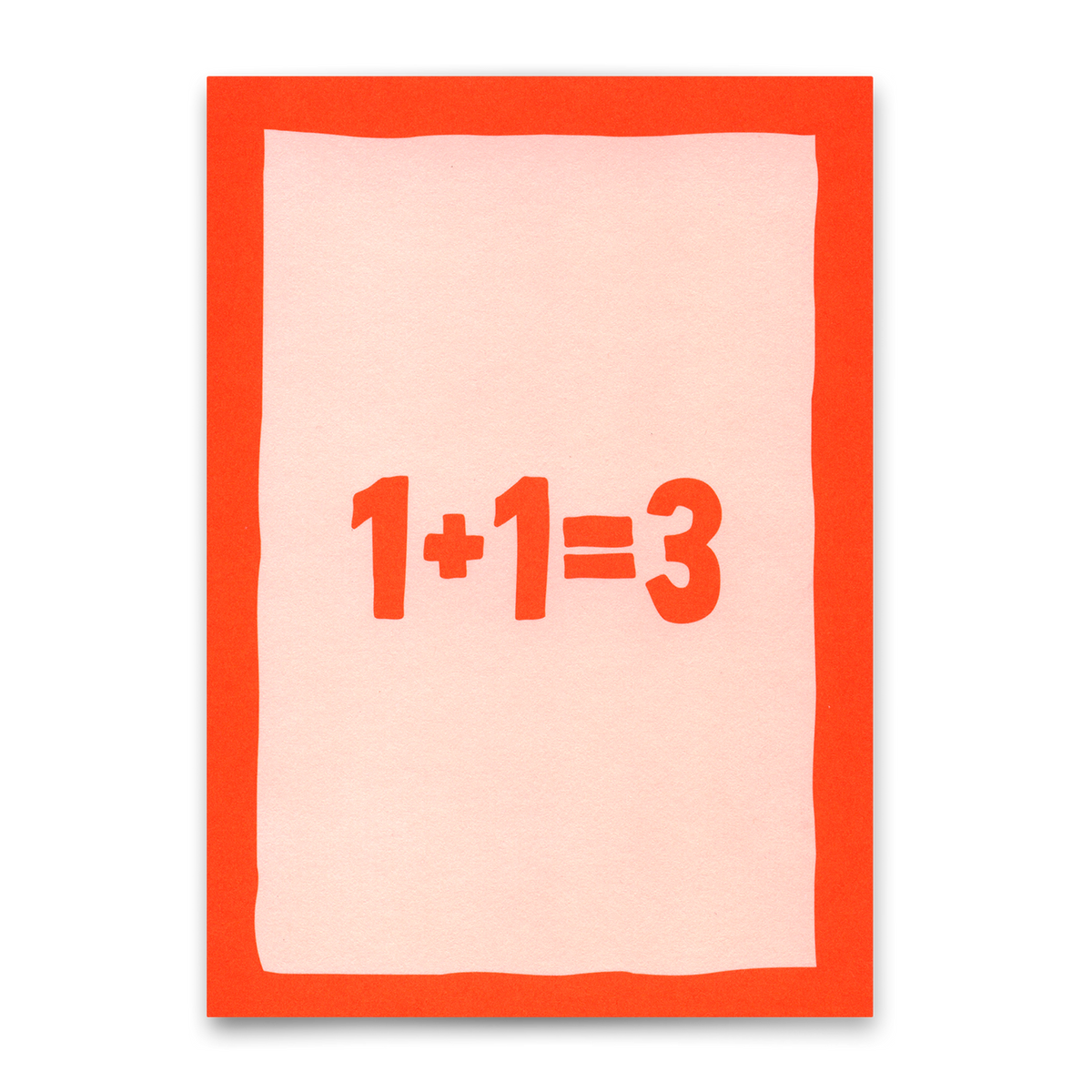 Postkarte "1+1=3“ | Schöne Karte zur Geburt