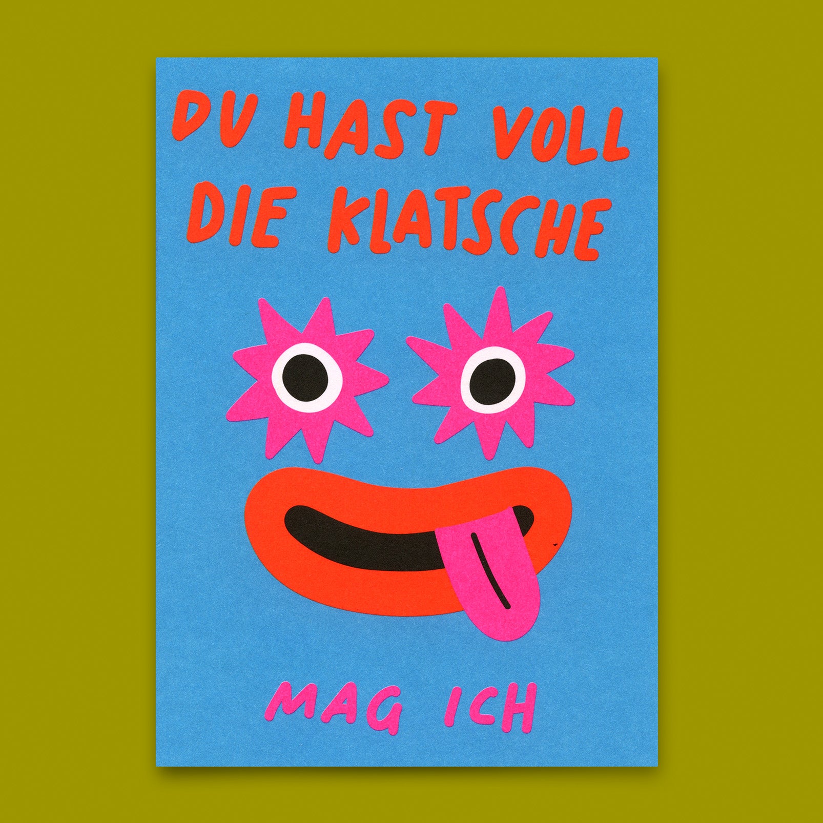 Postkarte "Voll die Klatsche" | Lustige Karte für Verliebte