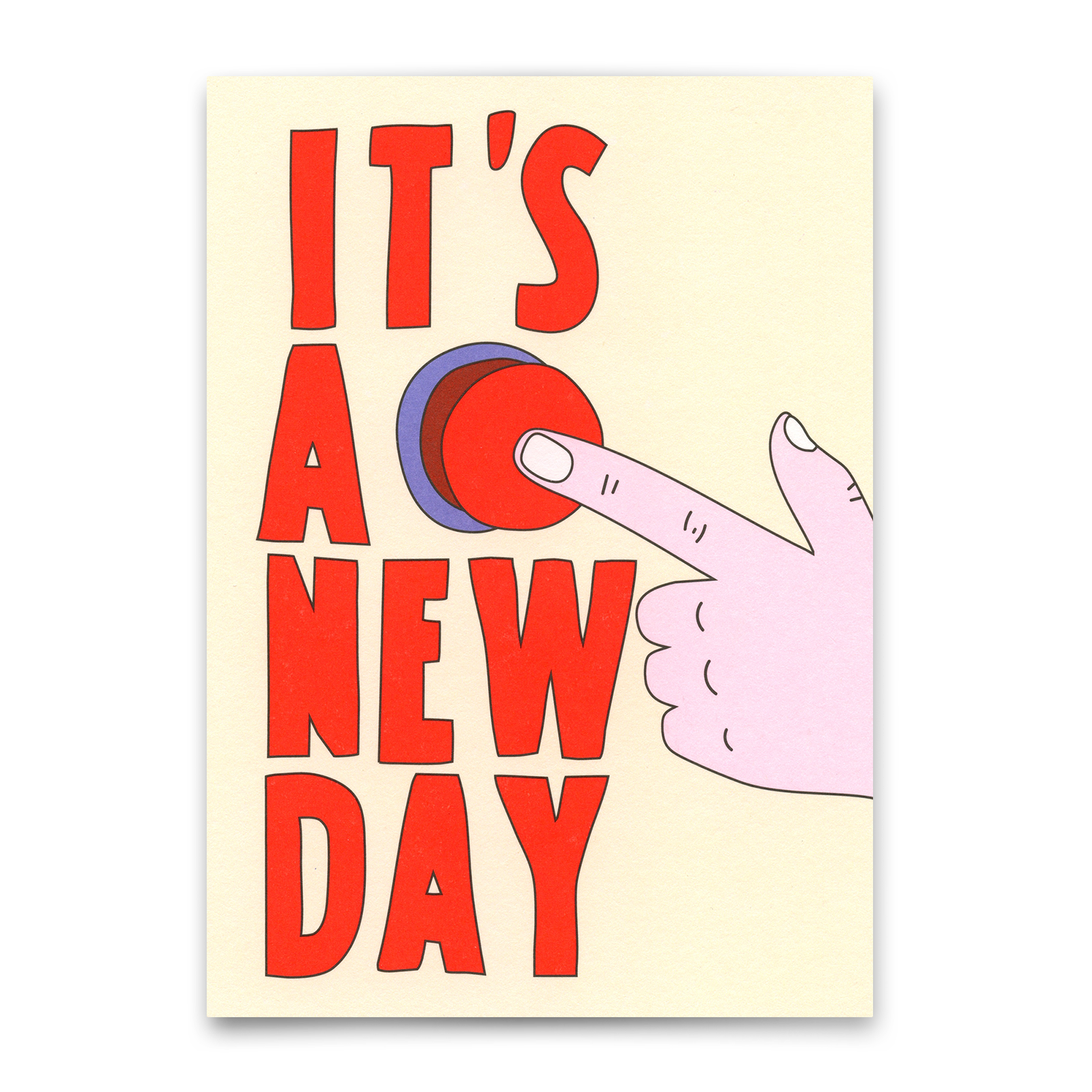 Postkarte "It`s a new day" | Coole Karte mit Spruch