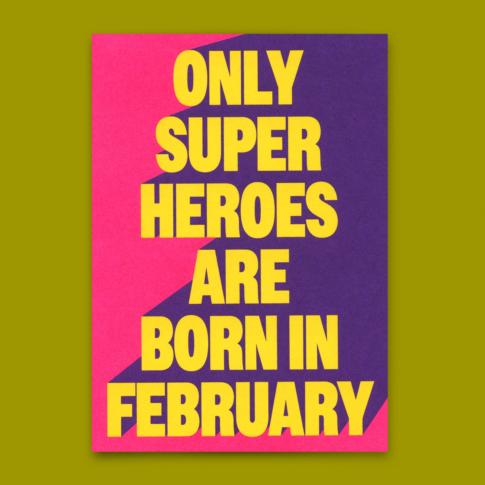 Postkarte "Superheroes February" | Coole Karte zum Geburtstag