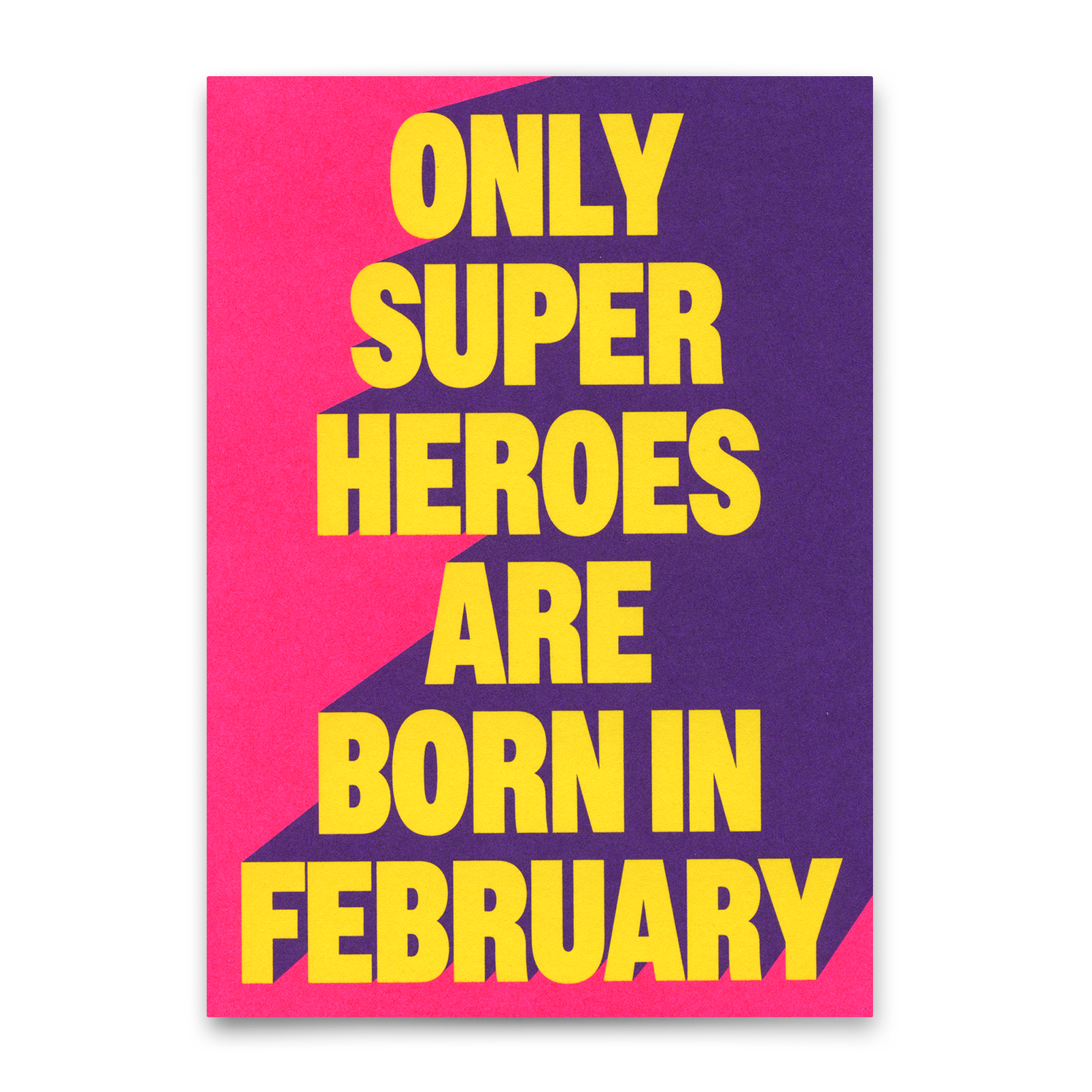 Postkarte "Superheroes February" | Coole Karte zum Geburtstag