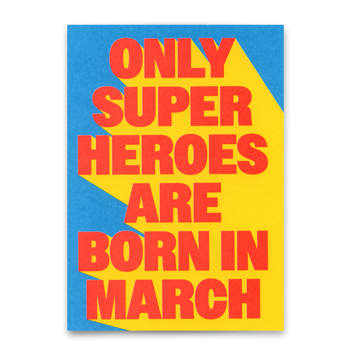Postkarte "Superheroes March" | Coole Karte zum Geburtstag