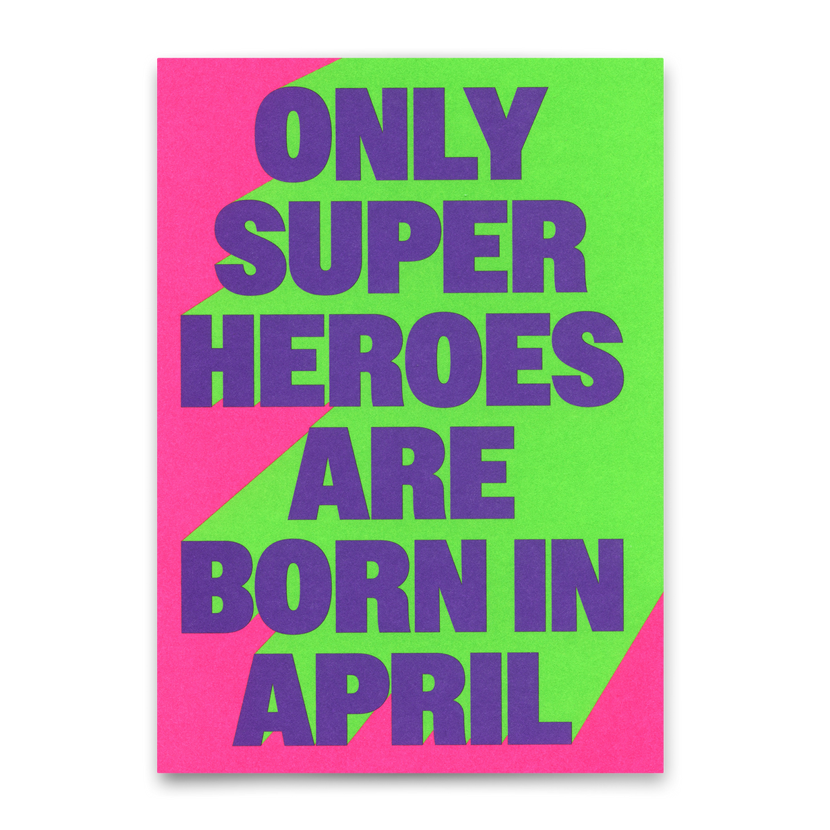 Postkarte "Superheroes April" | Coole Karte zum Geburtstag