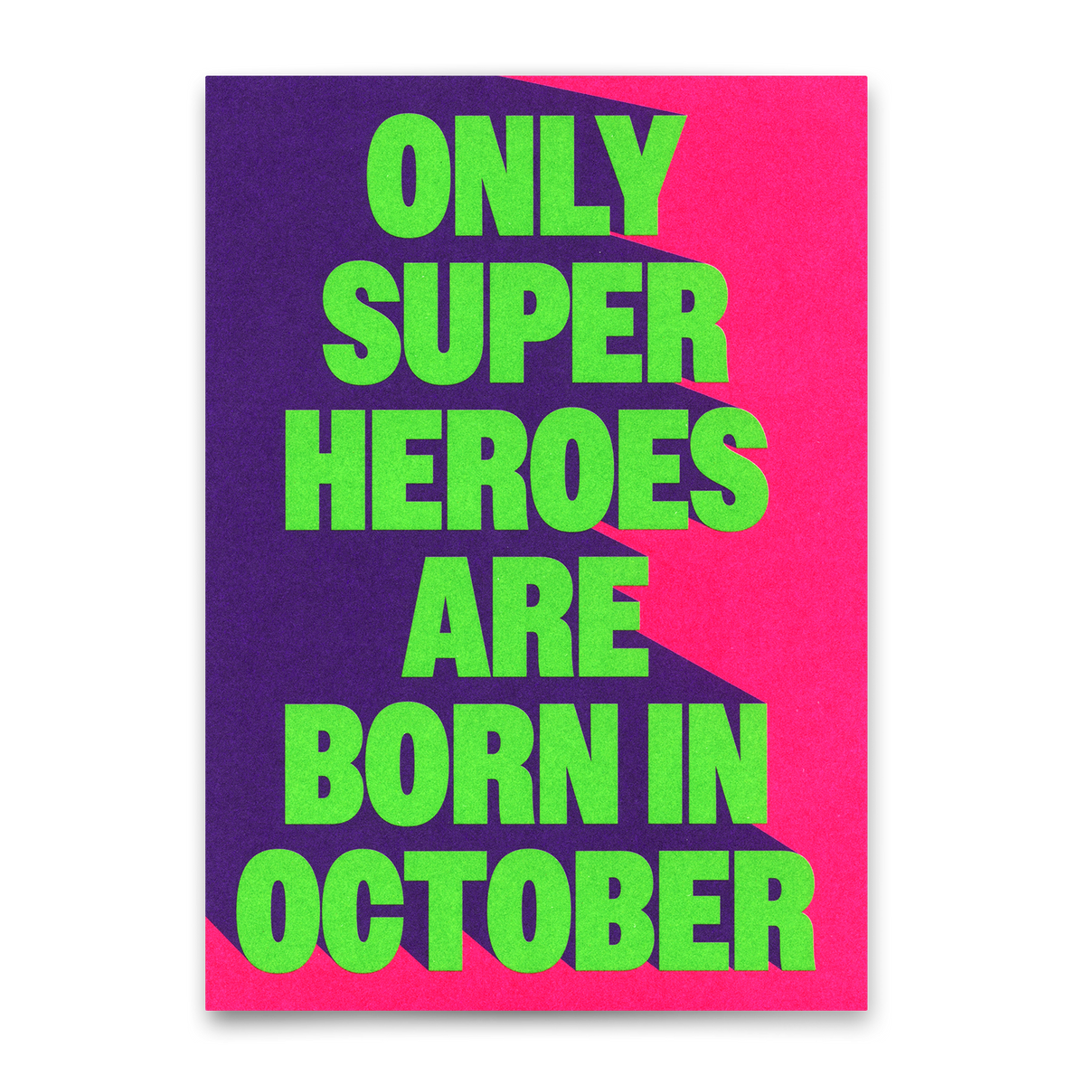 Postkarte "Superheroes October" | Coole Karte zum Geburtstag