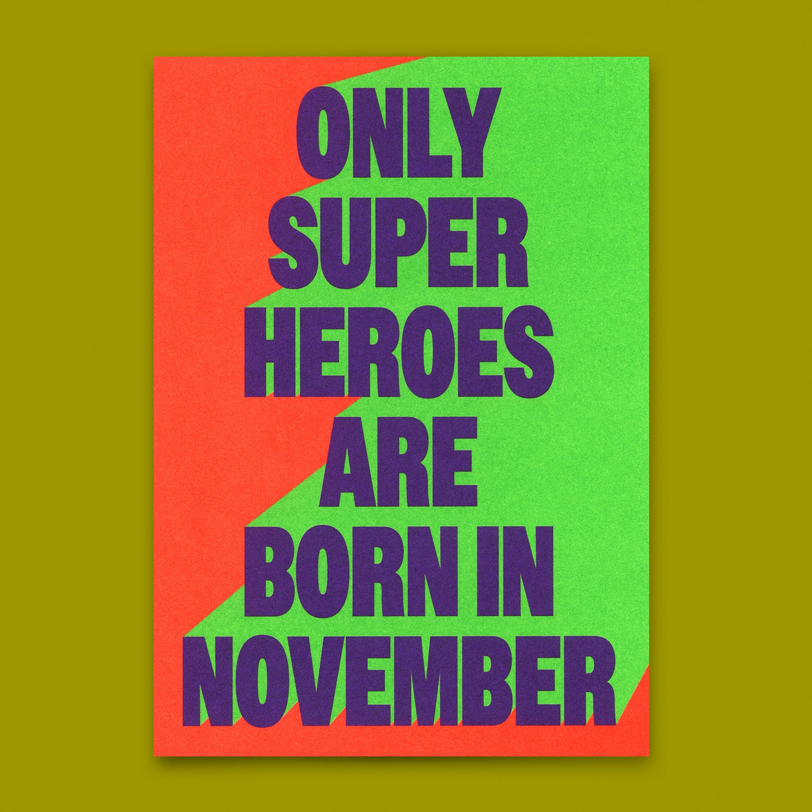 Postkarte "Superheroes November" | Coole Karte zum Geburtstag