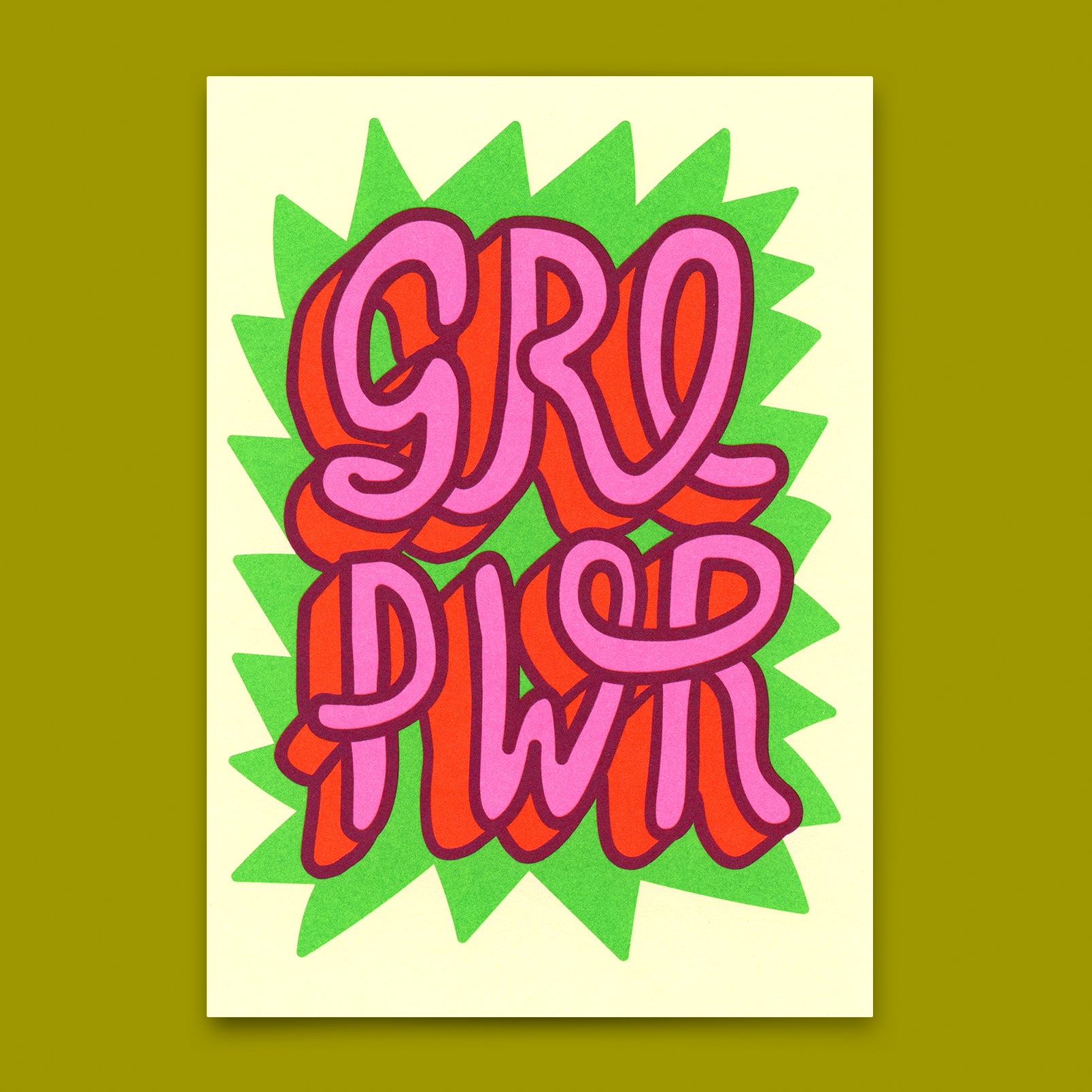 Postkarte "GRLPWR" | Coole Karte für jeden Anlass