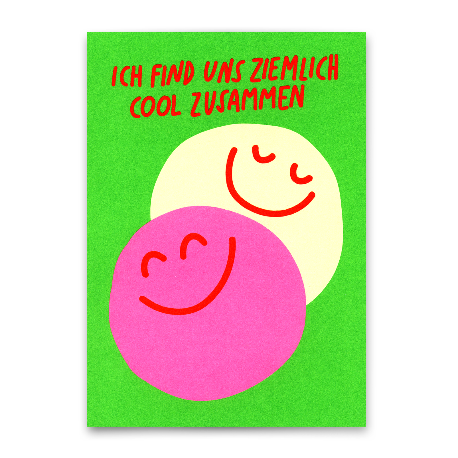 Postkarte "Cool zusammen" | Ausgefallene Karte für Verliebte