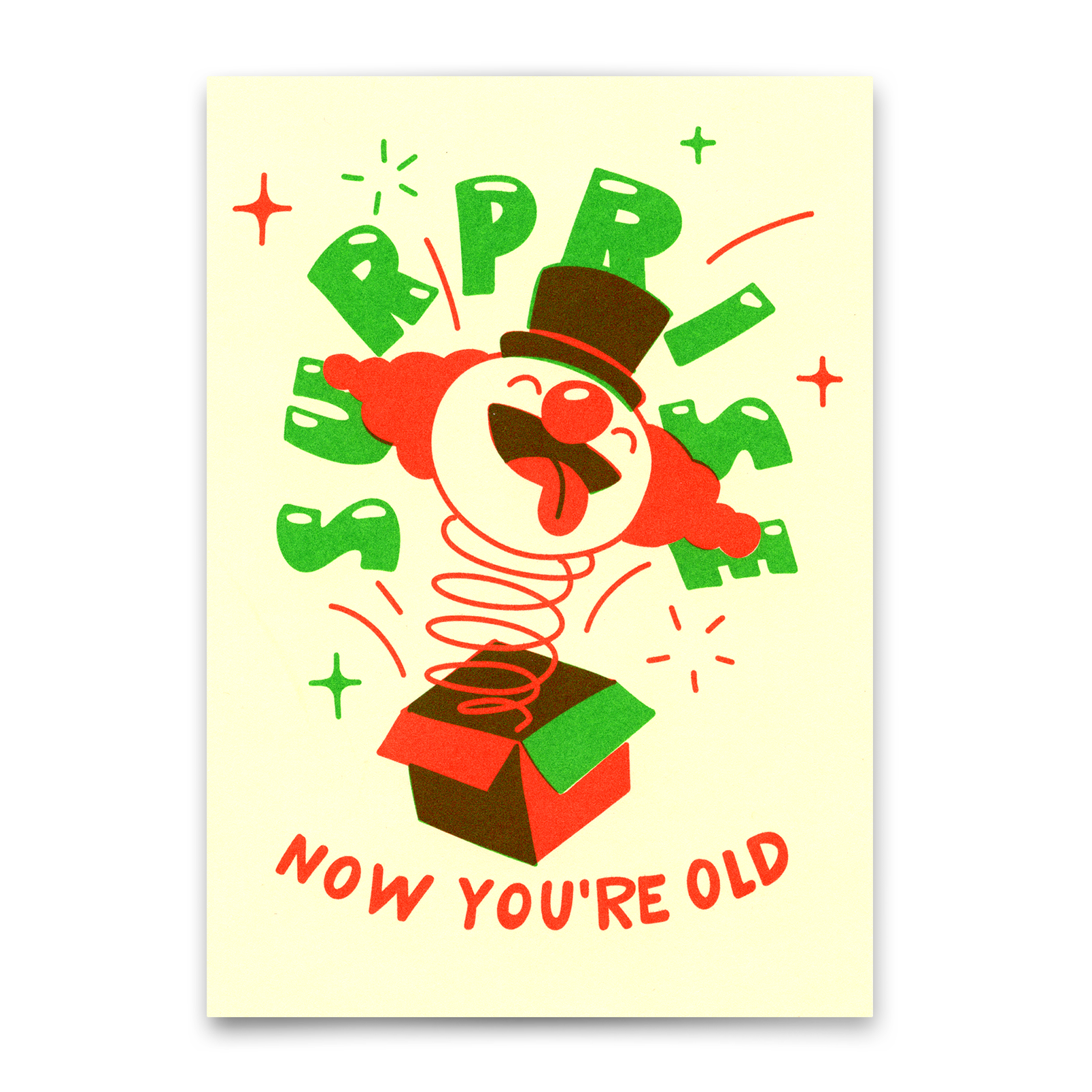 Postkarte "Surprise old" | Lustige Karte zum Geburtstag