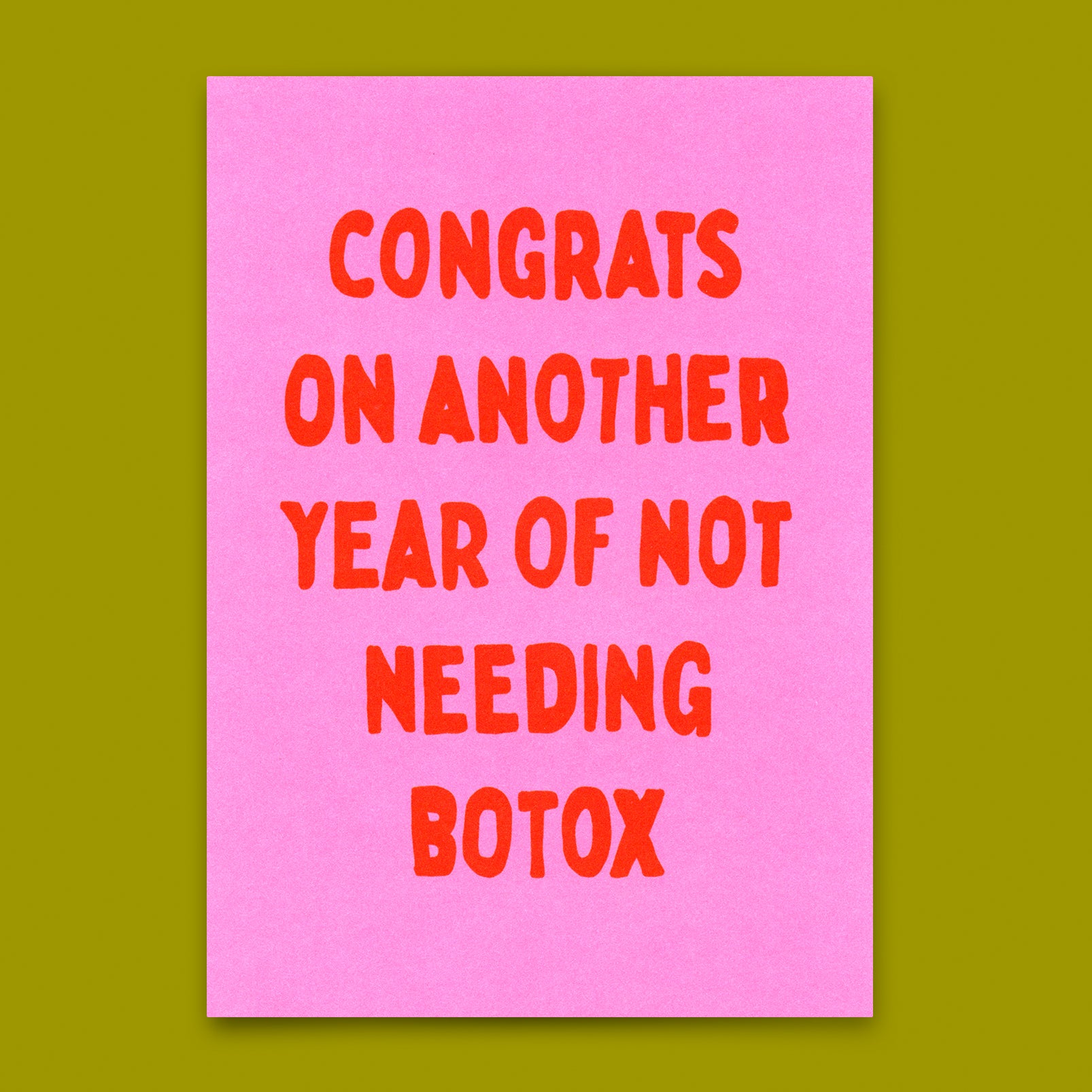 Postkarte "Congrats, not needing botox" | Lustige Karte zum Geburtstag