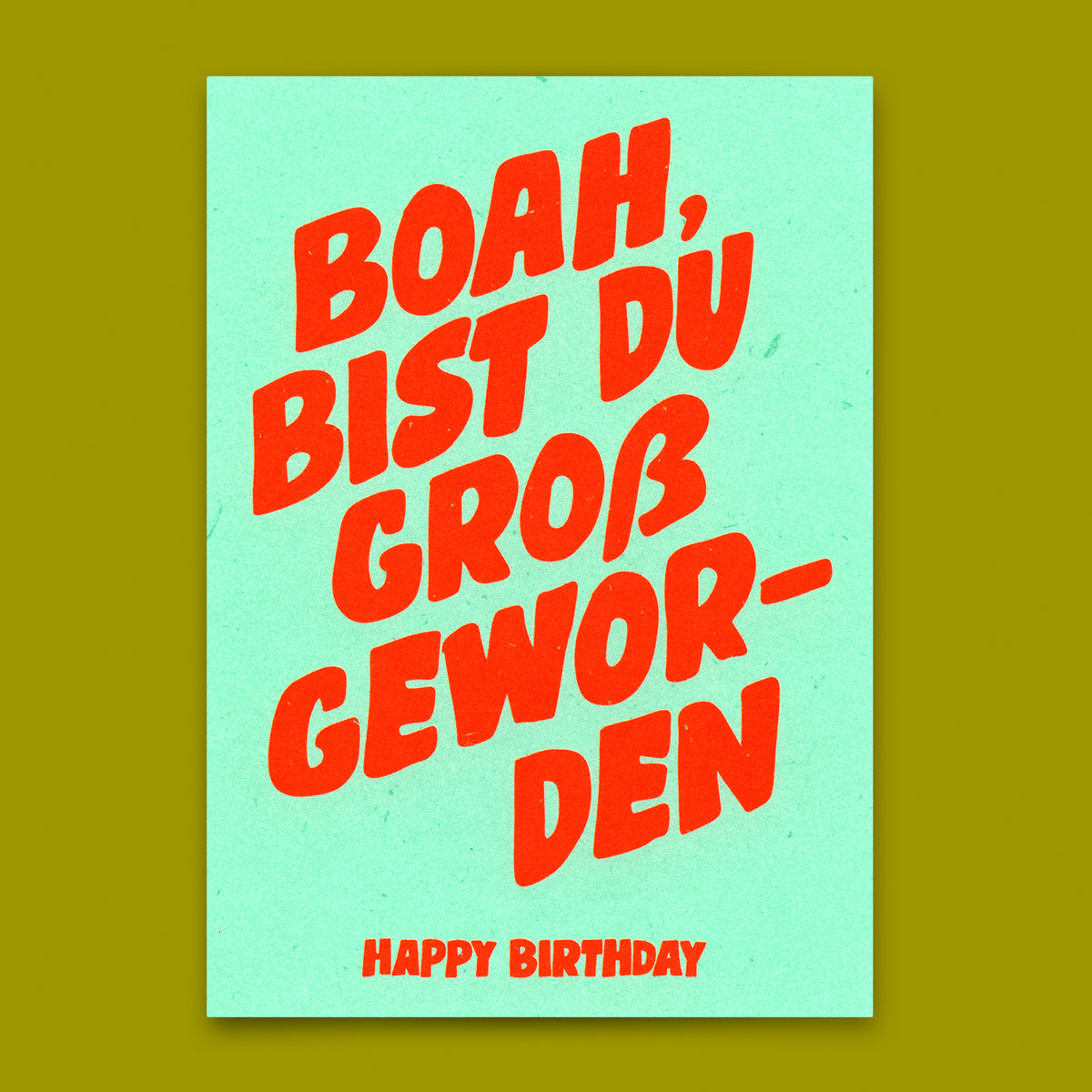 Postkarte "Boah, bist du groß geworden" | Lustige Karte zum Geburtstag