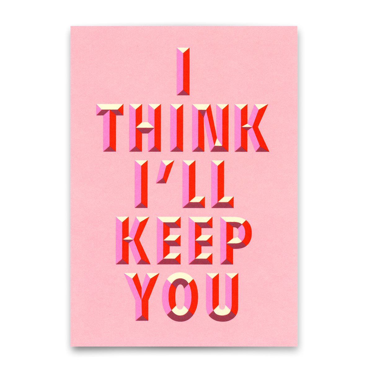Postkarte "I'll keep you" | Schöne Karte für Verliebte