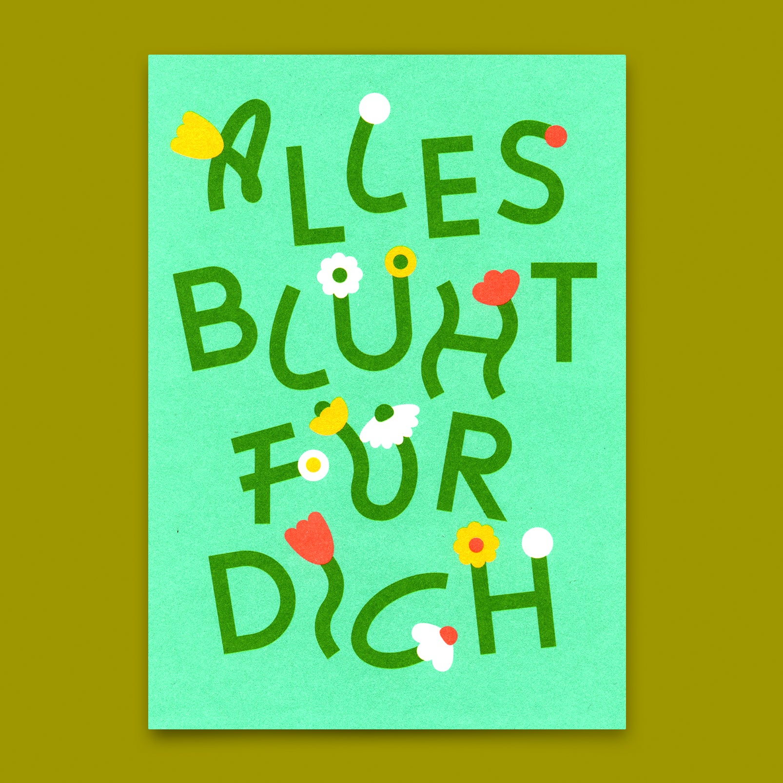 Postkarte "Alles blüht für dich" | Besondere Karte für jeden Anlass