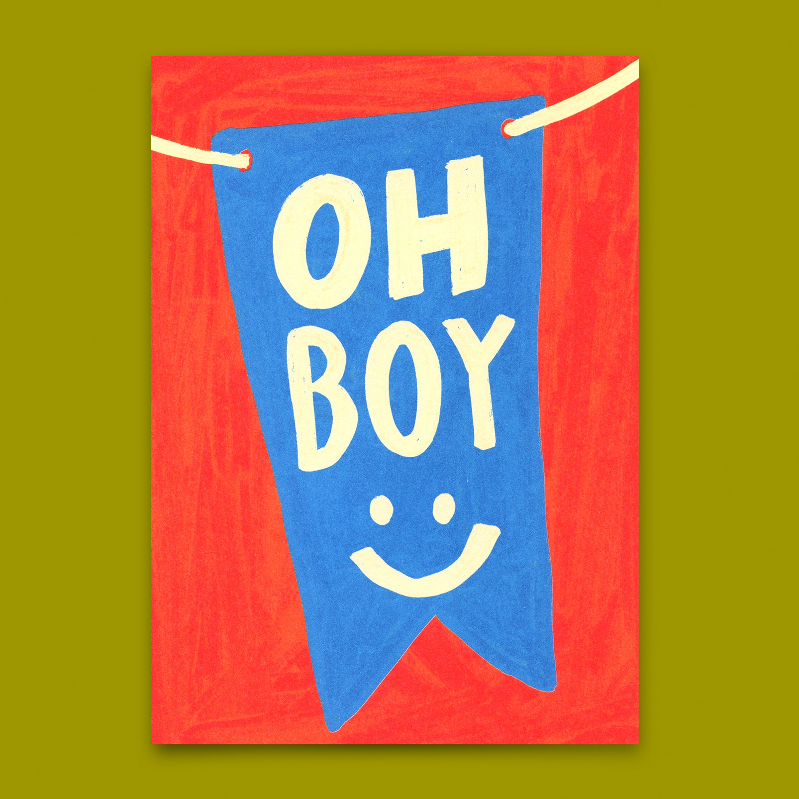 Postkarte "Oh Boy" | Coole Karte für jeden Anlass