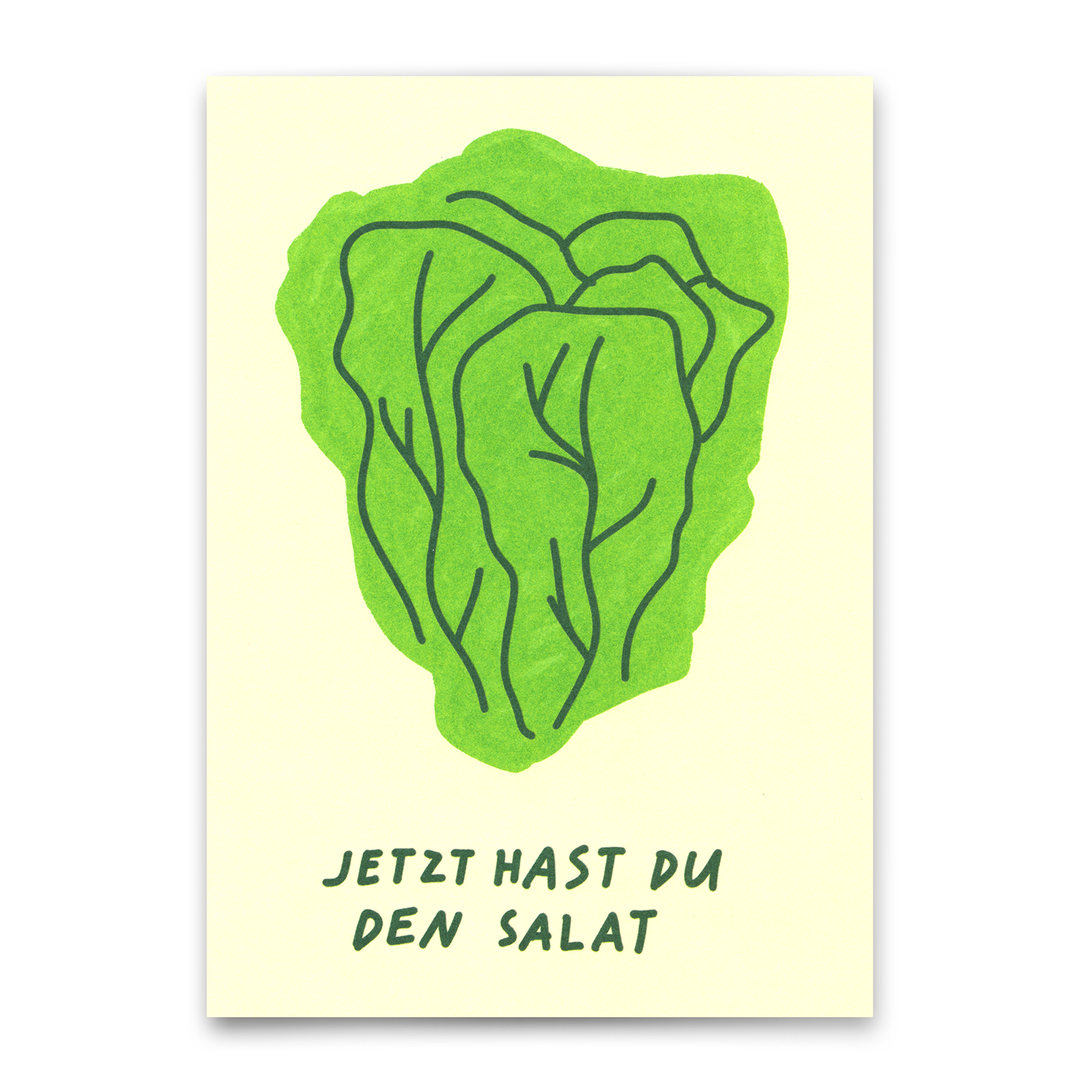Postkarte "Jetzt hast du den Salat" | Besondere Karte mit Spruch