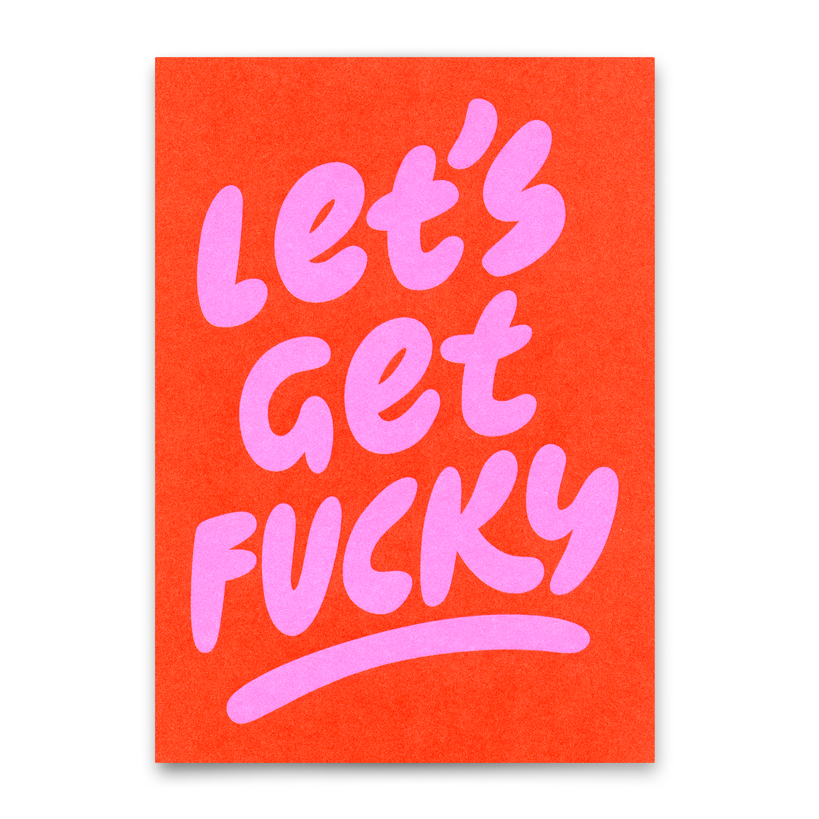 Postkarte "Lets get fucky" | Lustige Karte mit Spruch