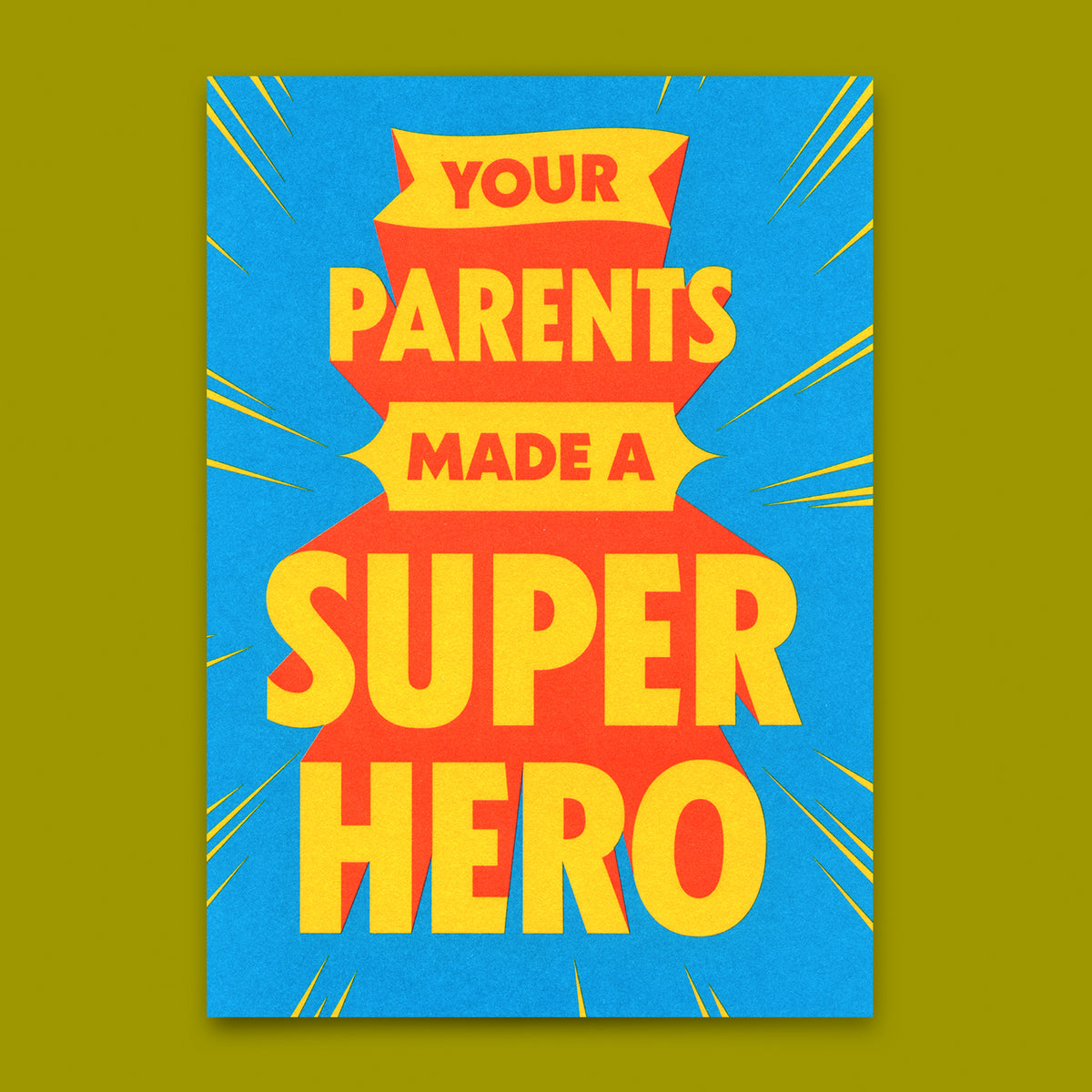 Postkarte "Made a Superhero" | Besondere Karte zum Geburtstag