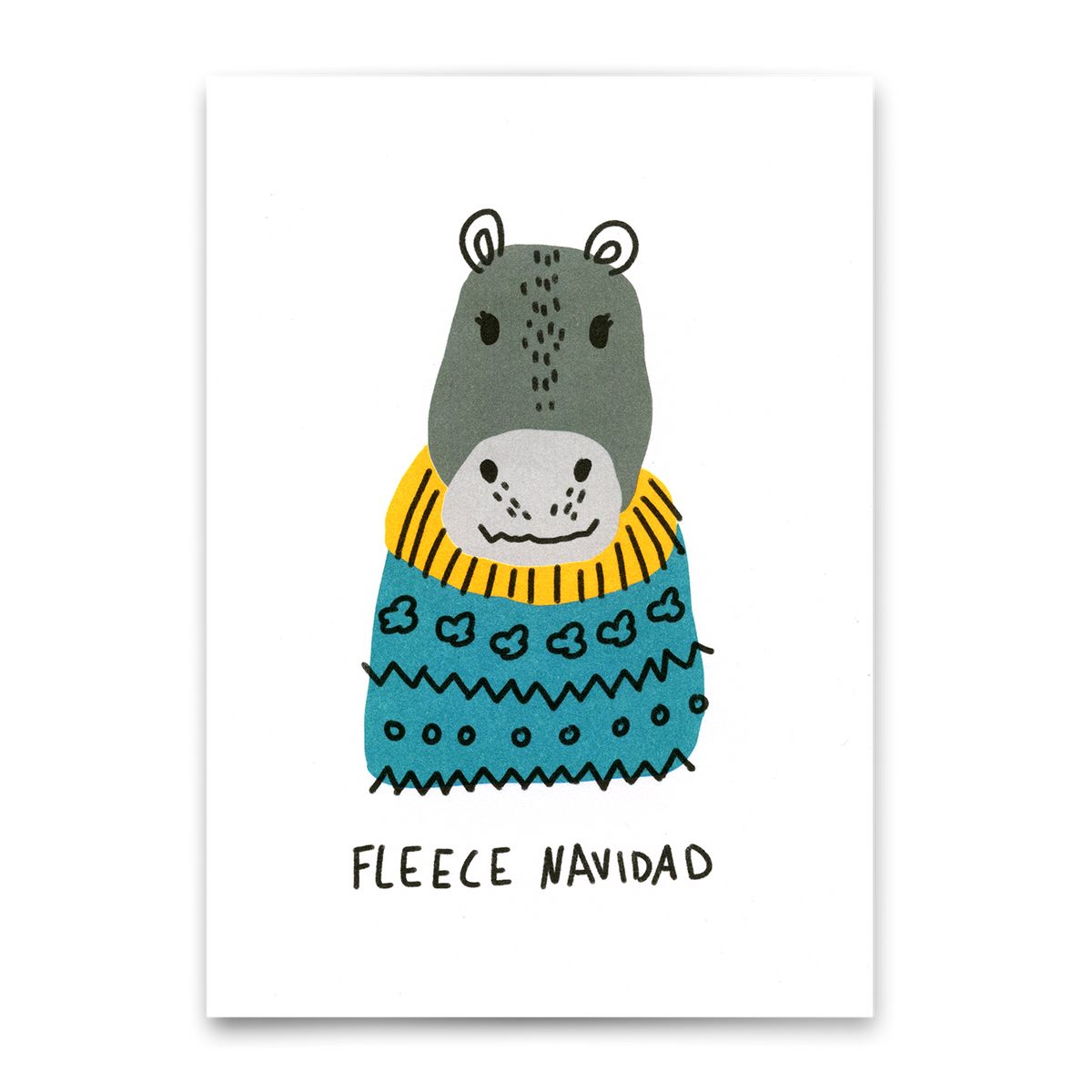 Postkarte "Fleece Navidad" | Lustige Postkarte zu Weihnachten