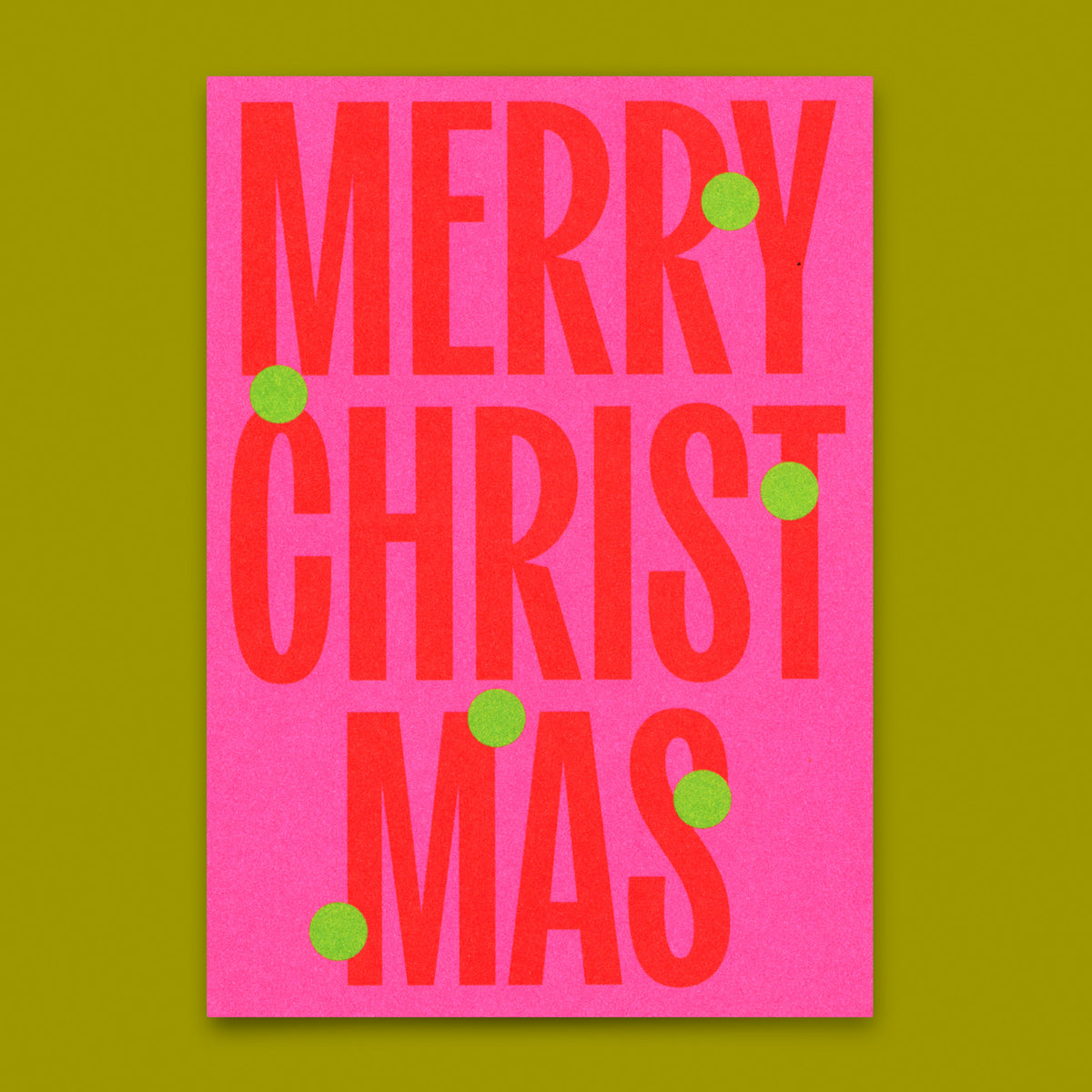 Postkarte "Merry Christmas Huge Type" | Coole Postkarte zu Weihnachten