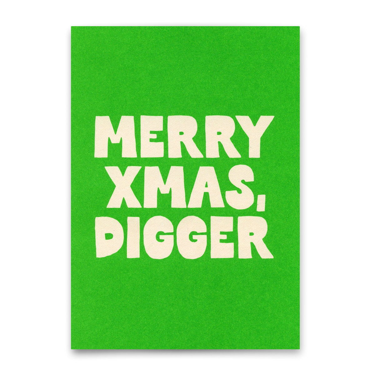 Postkarte "Merry Xmas Digger" | Lustige Postkarte zu Weihnachten