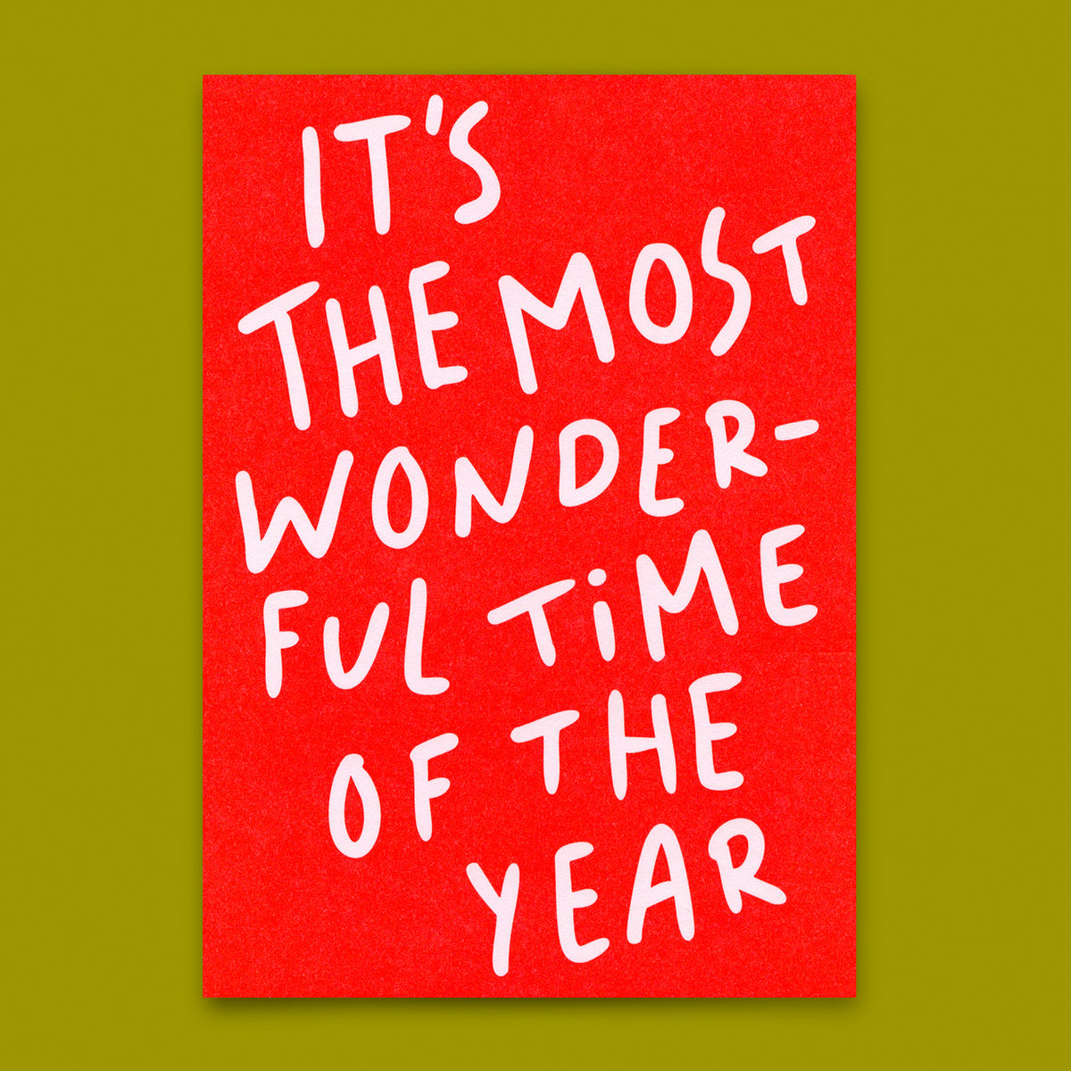 Postkarte "It's the most wonderful time" | Schöne Postkarte zu Weihnachten