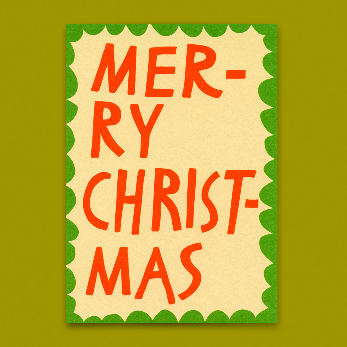 Postkarte "Merry Christmas Scherenschnitt" | Besondere Postkarte zu Weihnachten