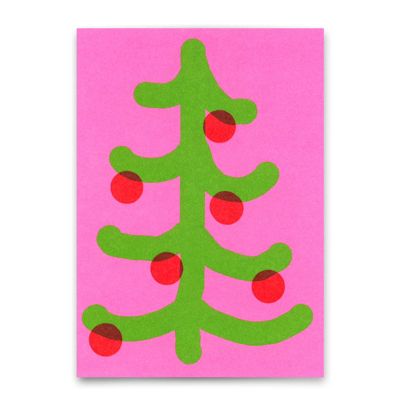Postkarte "Childish christmastree" | Lustige Postkarte zu Weihnachten