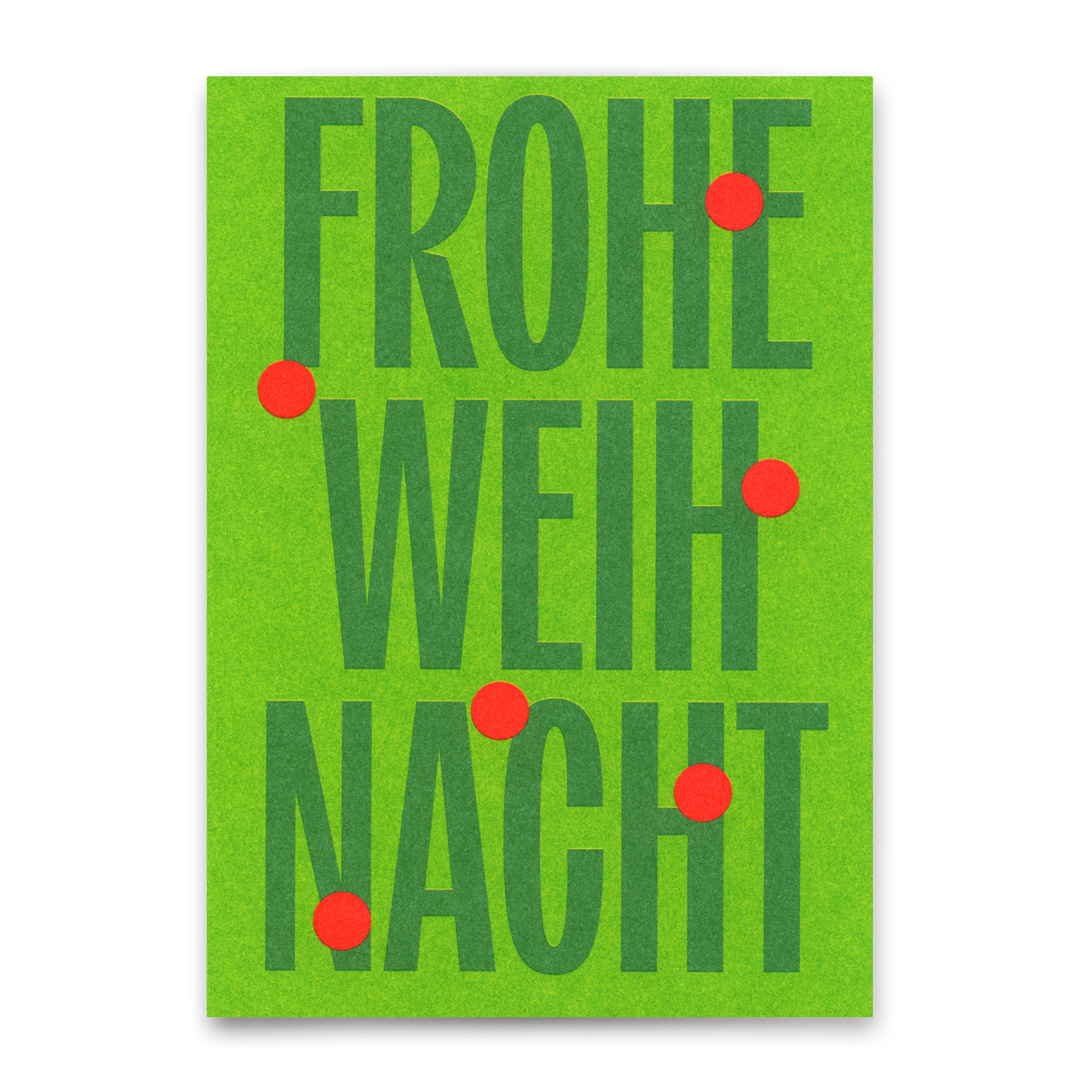 Postkarte "Frohe Weihnacht Huge Typo" | Coole Postkarte zu Weihnachten