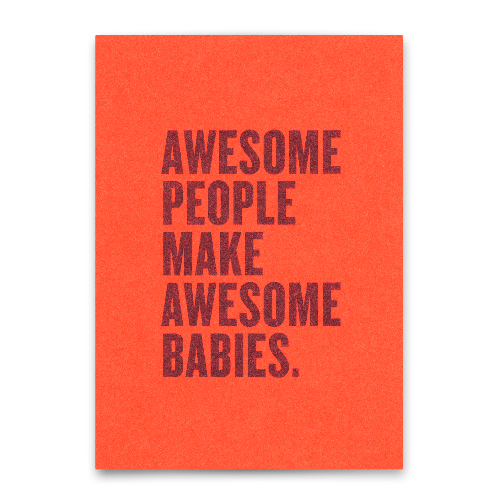 Postkarte "Awesome people" | Lustige Karte mit Spruch zur Geburt