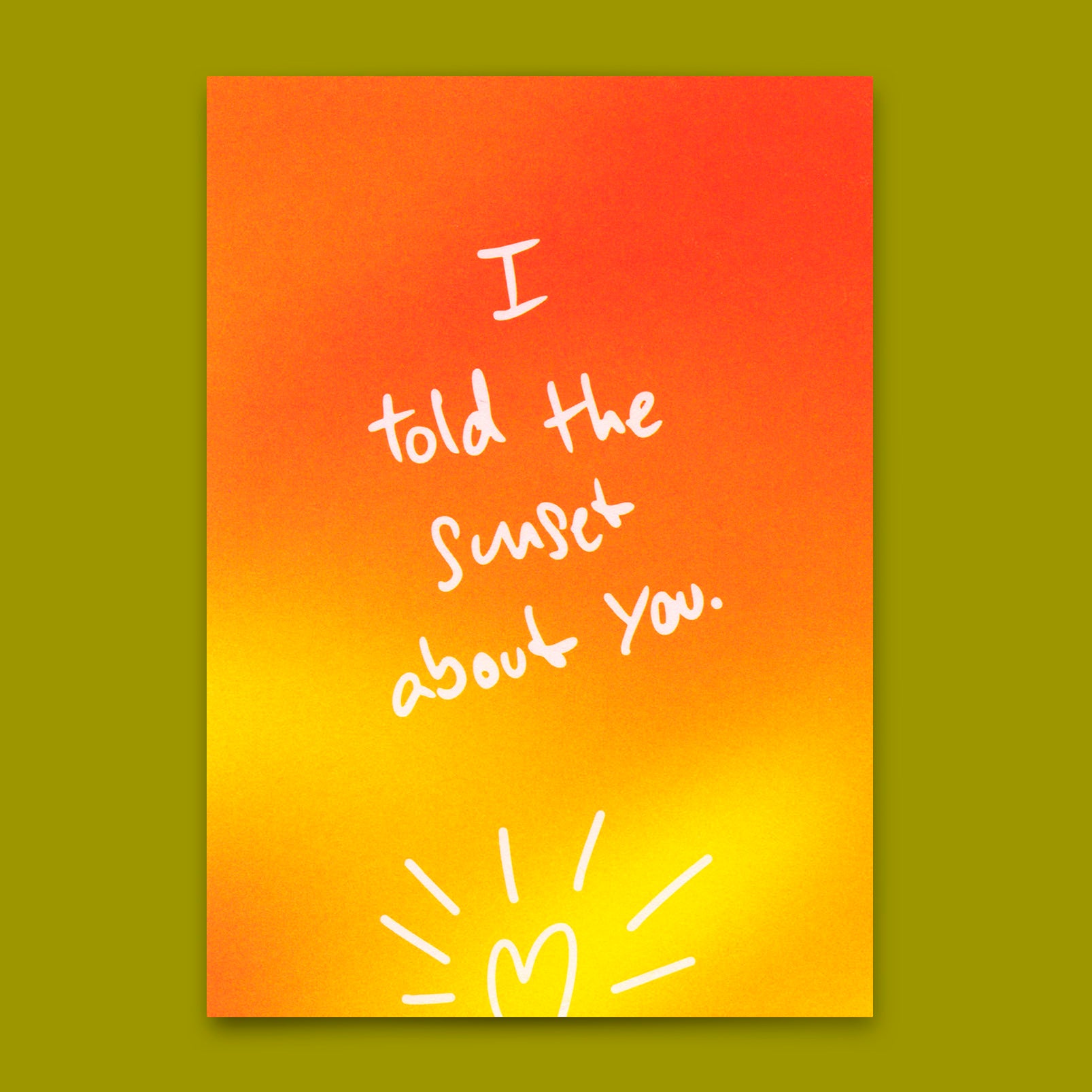 Postkarte "I told the sunset about you" | Schöne Karte für Verliebte