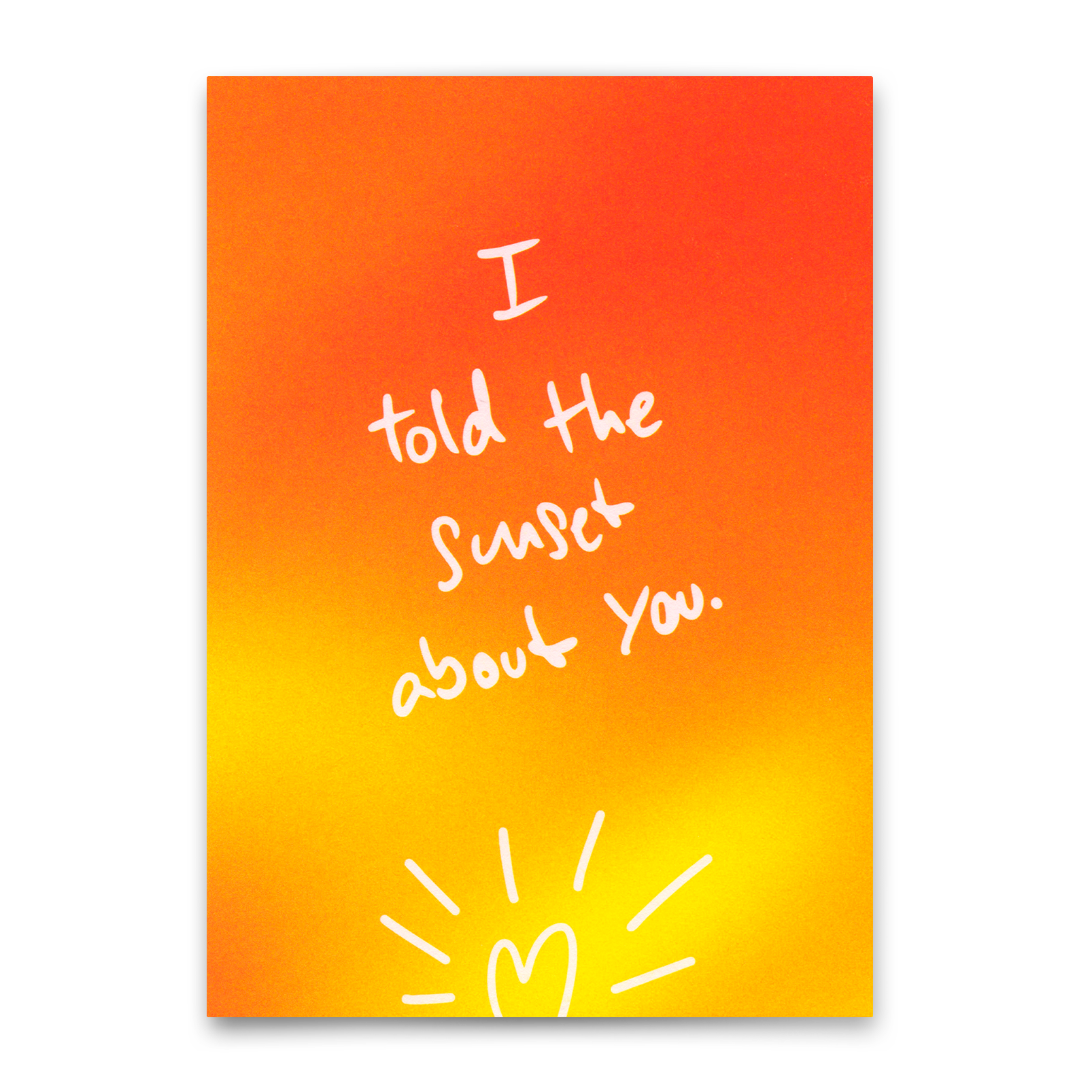 Postkarte "I told the sunset about you" | Schöne Karte für Verliebte