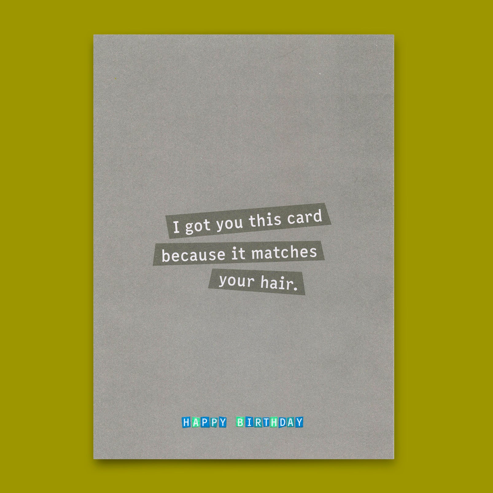 Postkarte "It matches your hair" | Lustige Karte zum Geburtstag