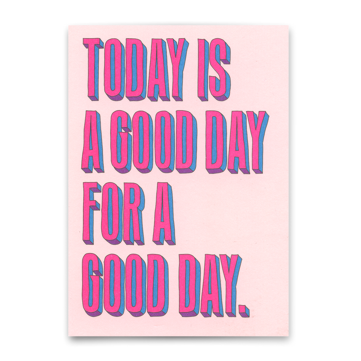 Postkarte "Good day Typo" | Besondere Karte mit Spruch