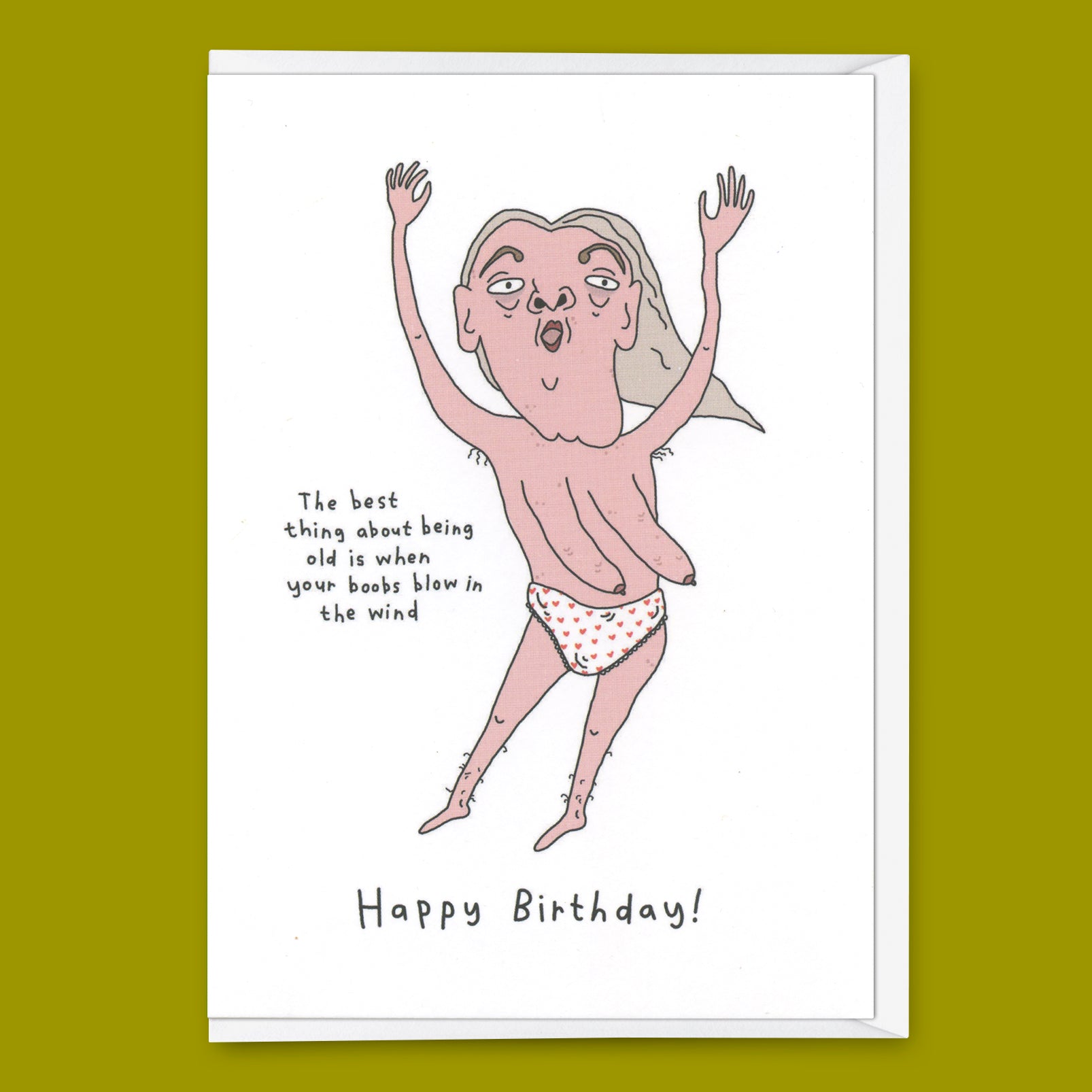 Grußkarte "Old lady boobs" | Lustige Geburtstagskarte | Eat Mielies