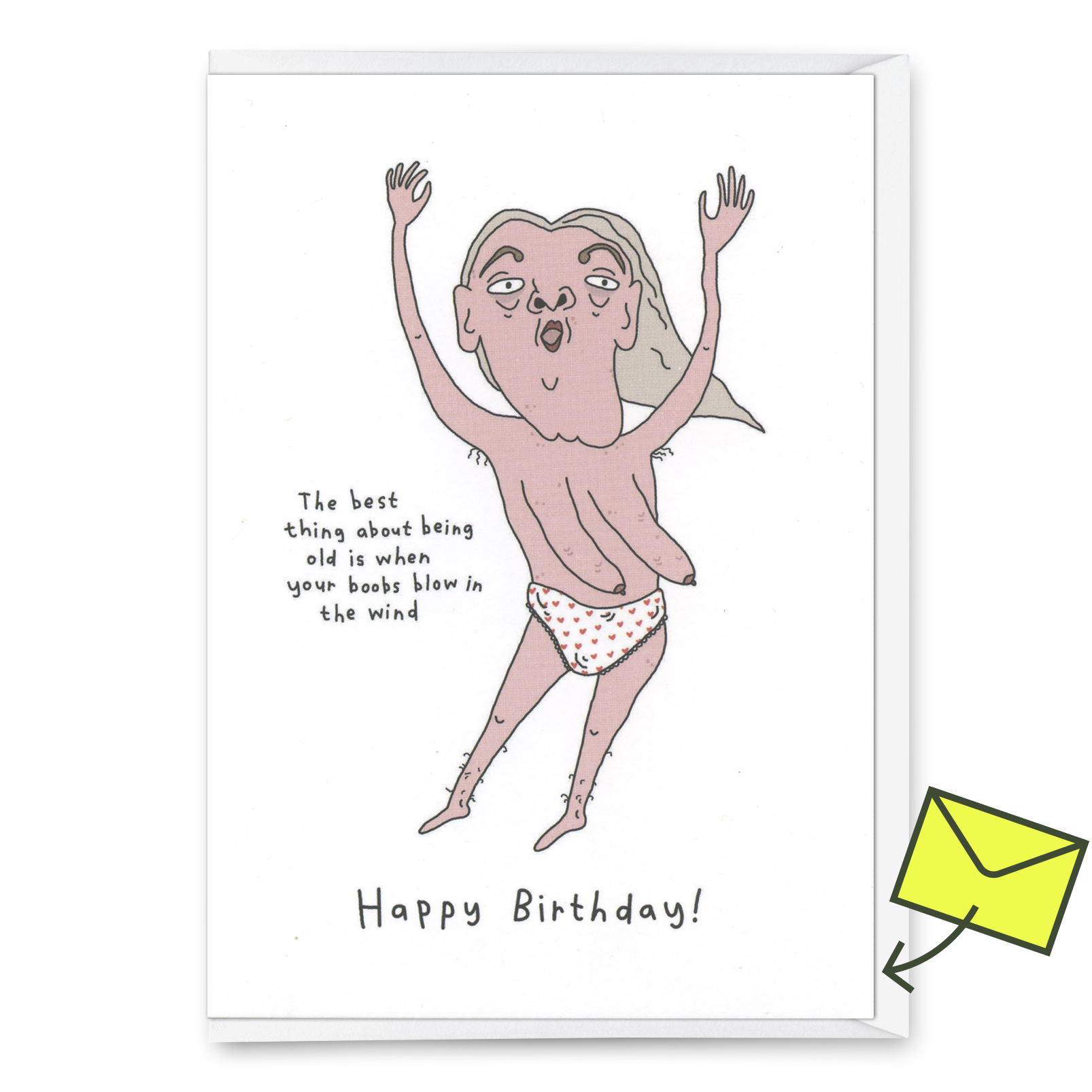 Grußkarte "Old lady boobs" | Lustige Geburtstagskarte | Eat Mielies