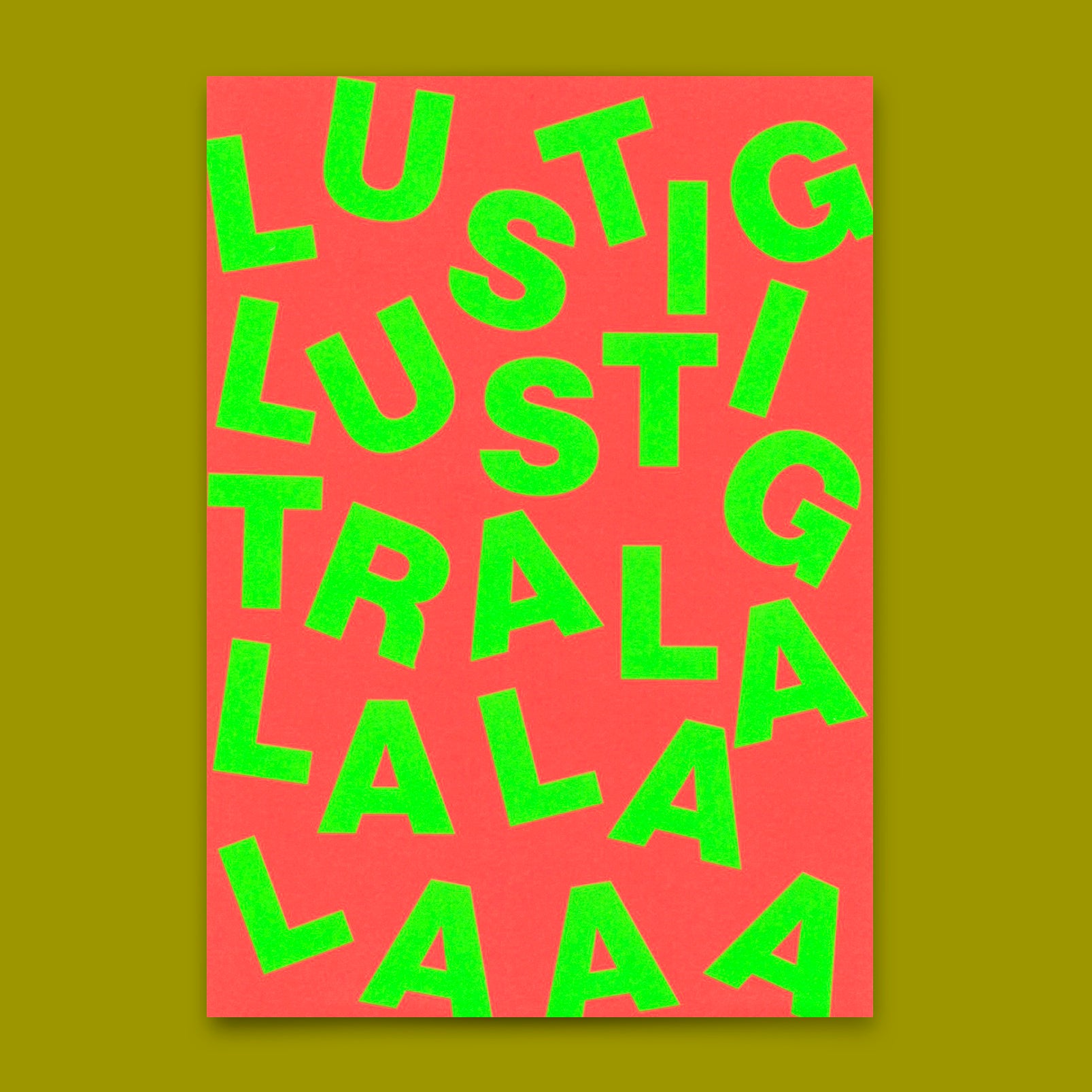 Postkarte "Lustig Lustig" | Lustige Karte zum Geburtstage