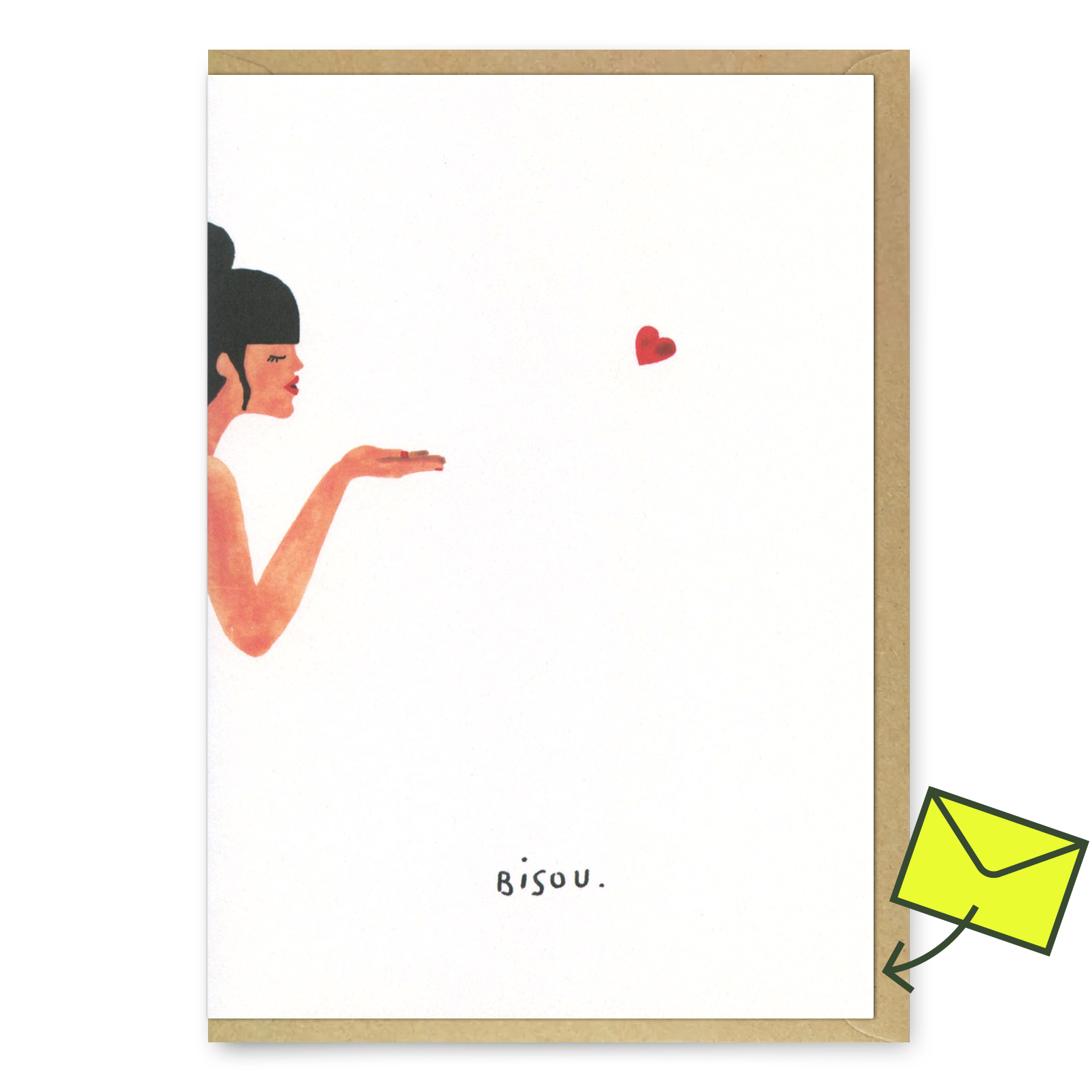 Grußkarte "Bisou" | Schöne Klappkarte | ALL THE WAYS TO SAY