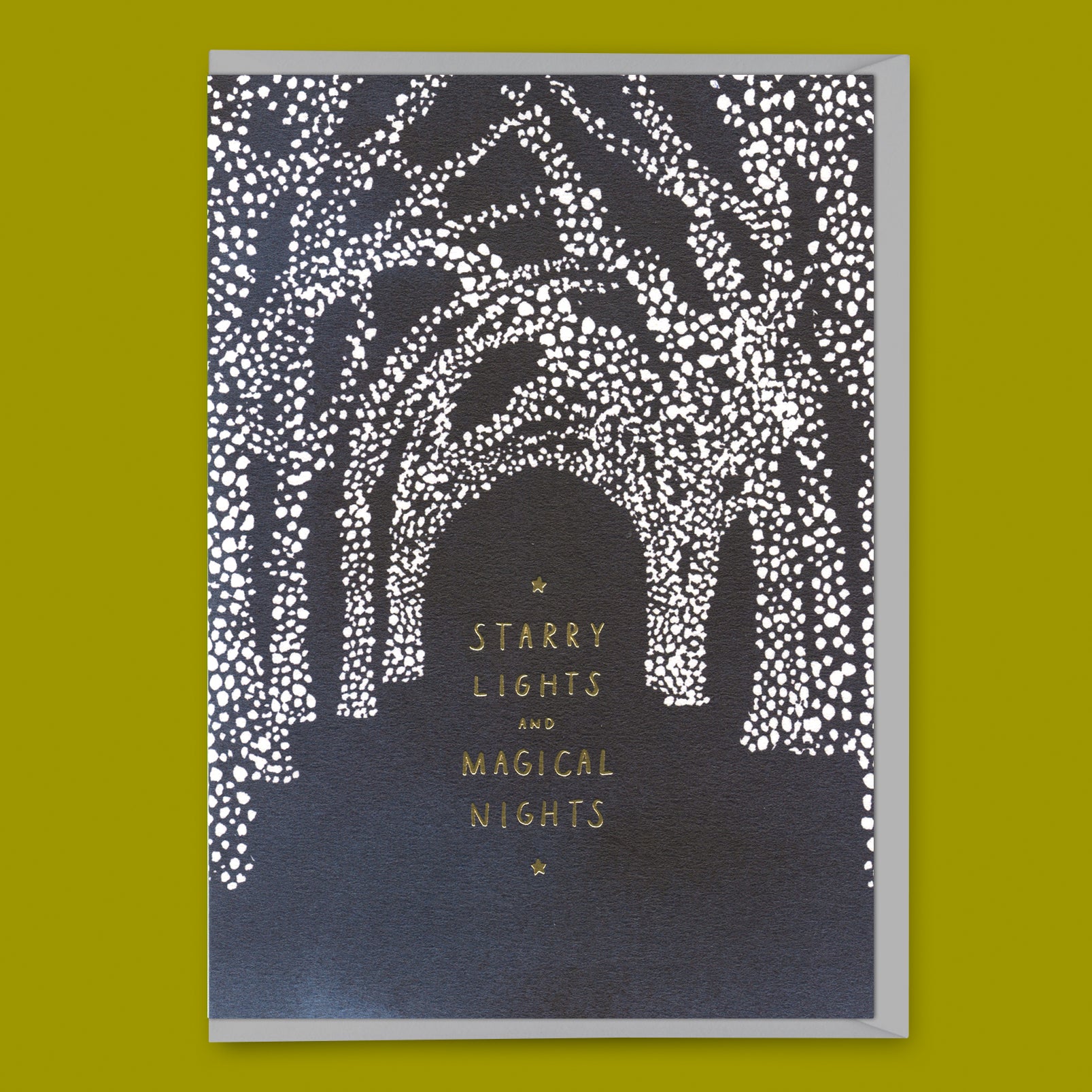 Grußkarte „Starry Nights“ | Stilvolle Weihnachtskarte mit Sternenhimmel | Ohh Deer