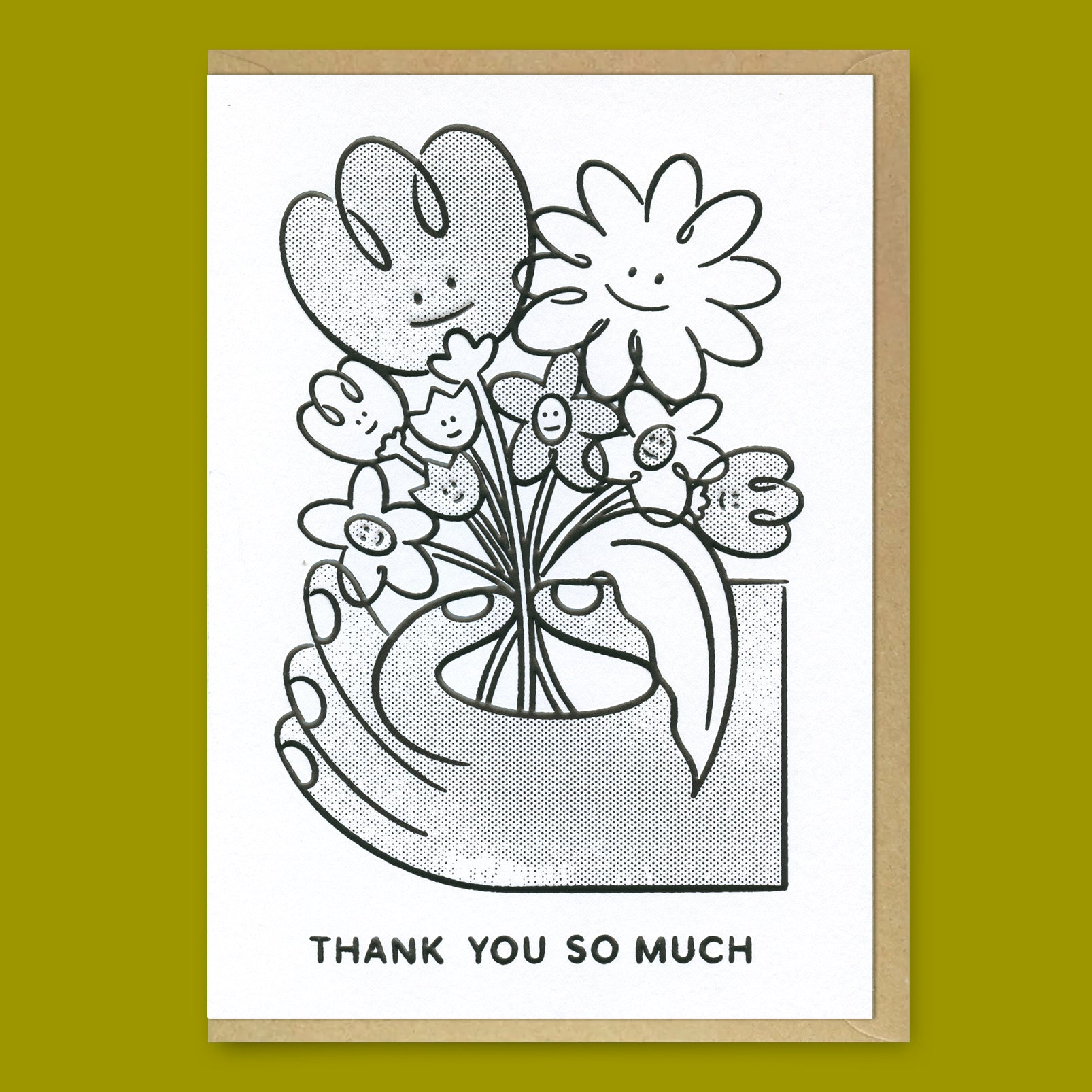 Grußkarte „Flowers“ | Schöne Klappkarte zum Dankesagen | Studio Boketto